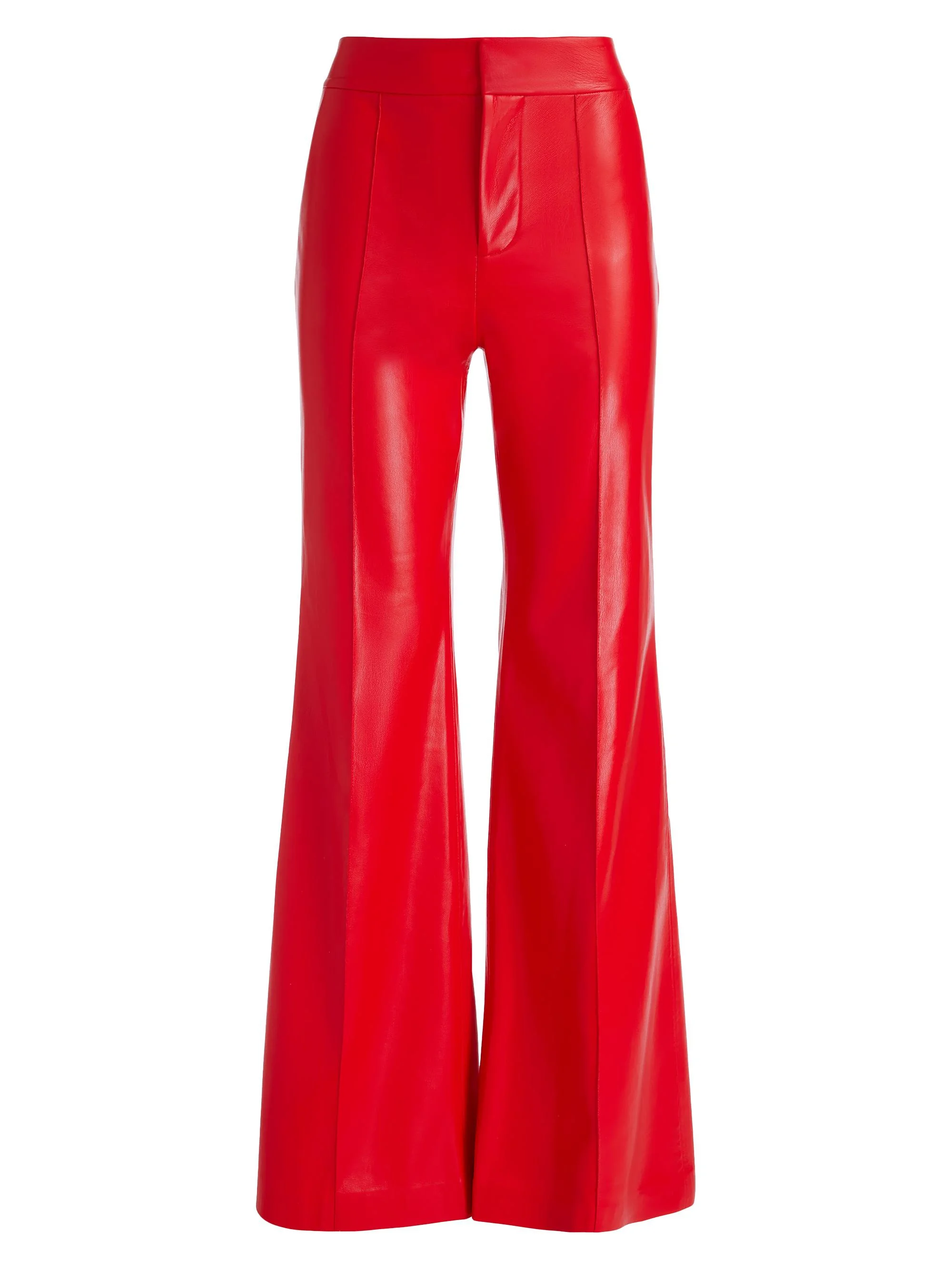 Women's Dylan Faux Leather High-Rise Pants - Bright Ruby - 1