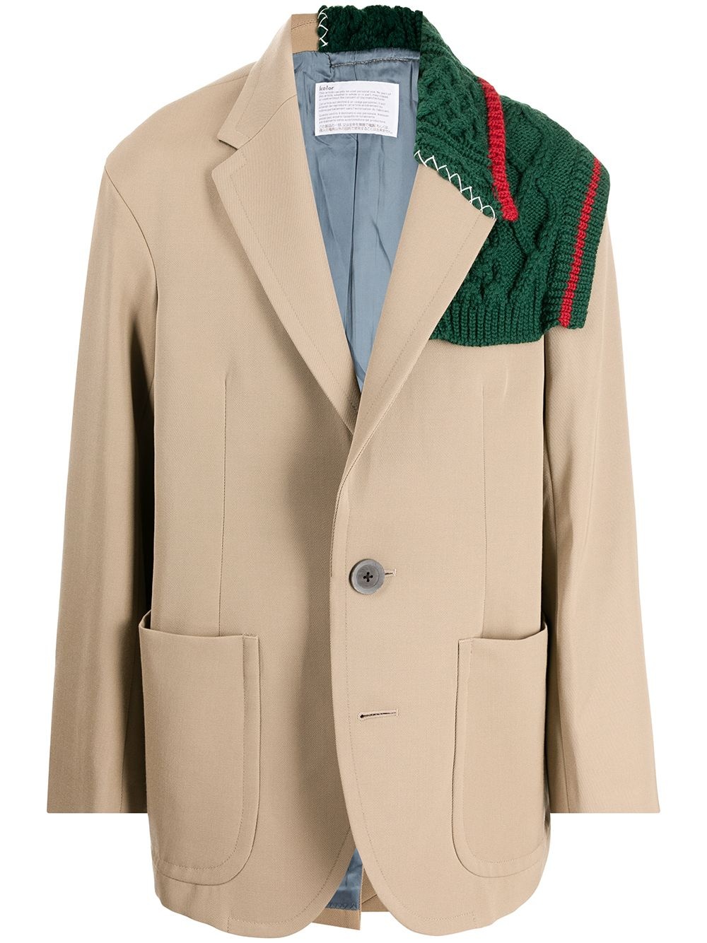 deconstructed wool blazer - 1