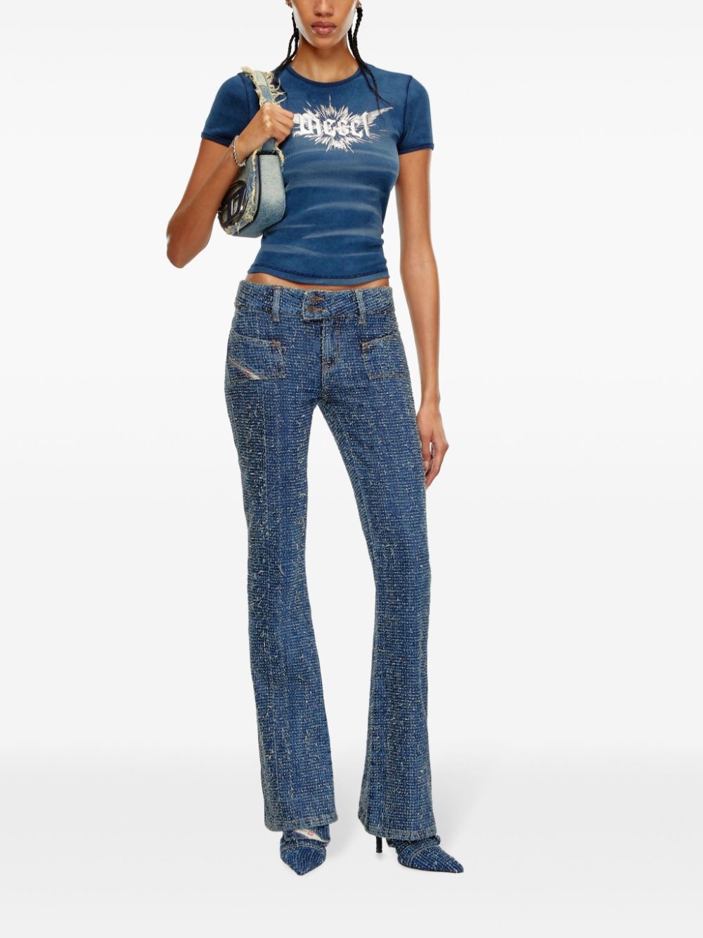 D-Ebush low-rise flared jeans - 2