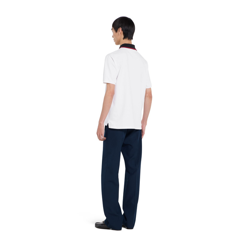 Cotton piquet polo shirt with embroidery 5