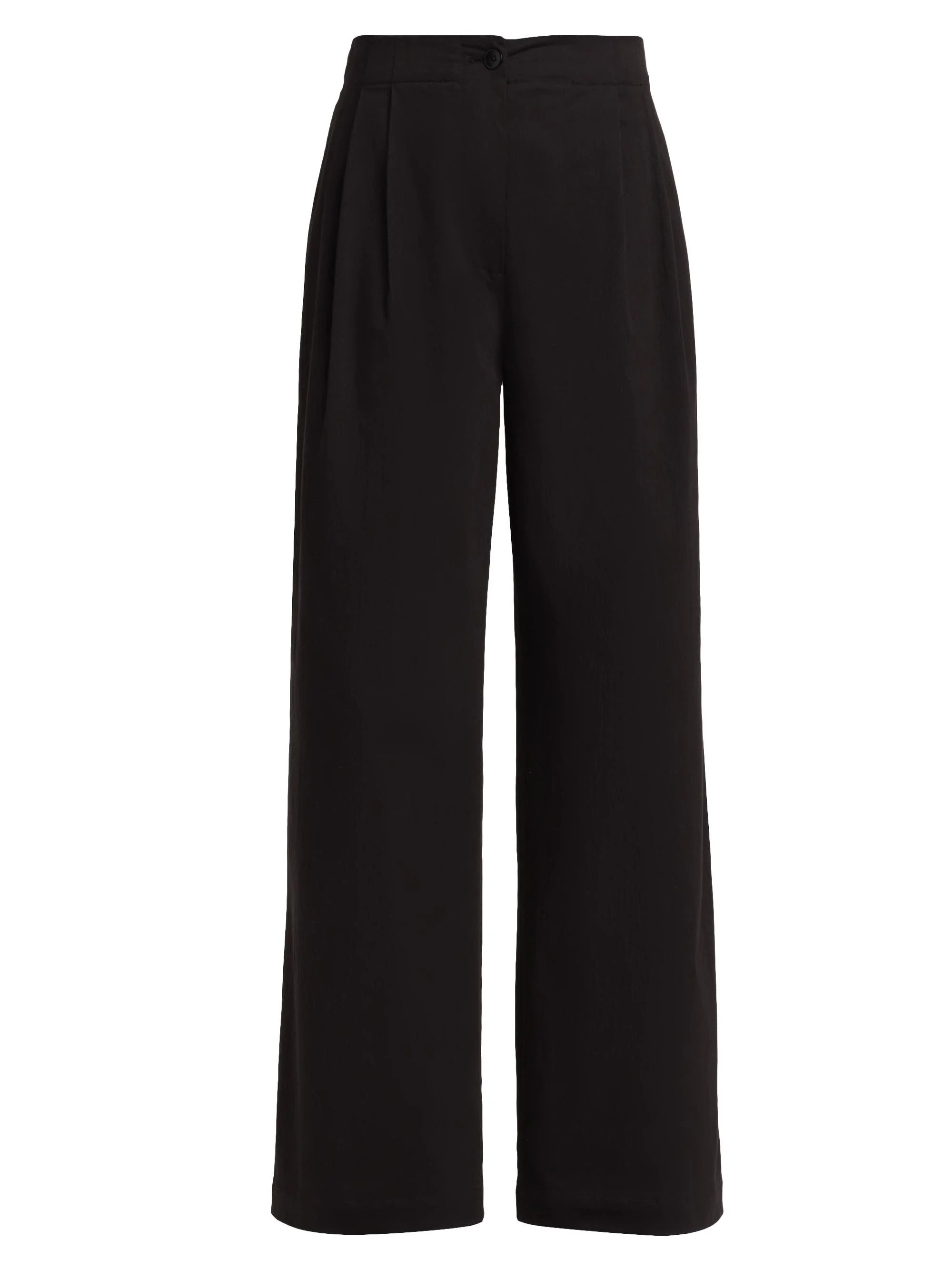 Women's Romina Pleated Straight Pants - Black - 1