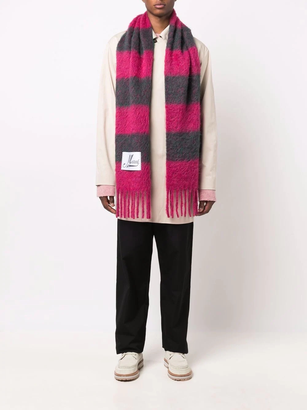 striped-knit scarf - 2