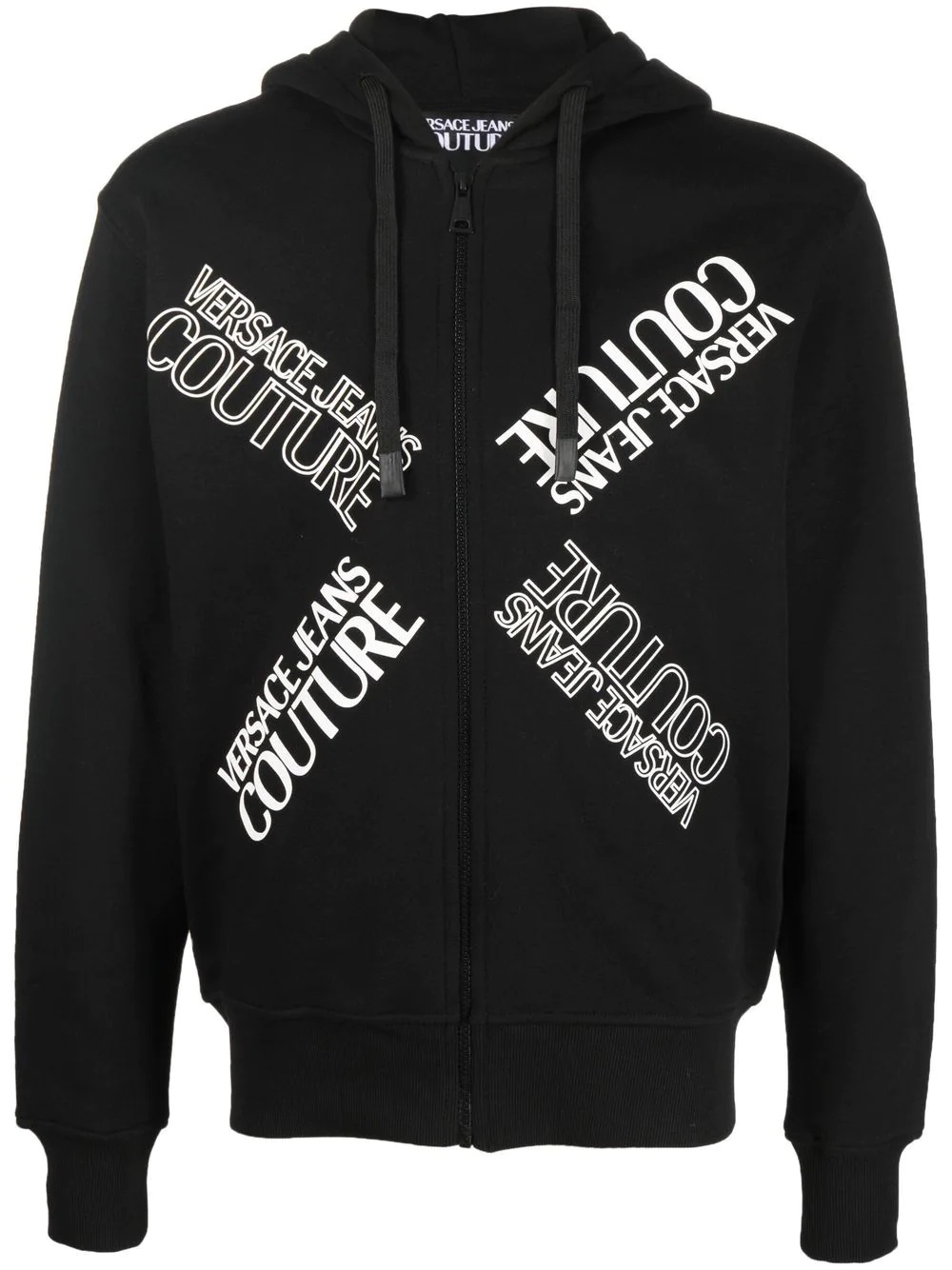 logo-print zip hoodie - 1