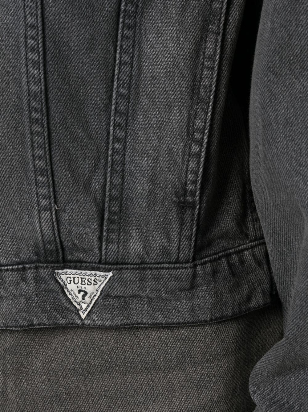 logo-patch denim jacket - 5