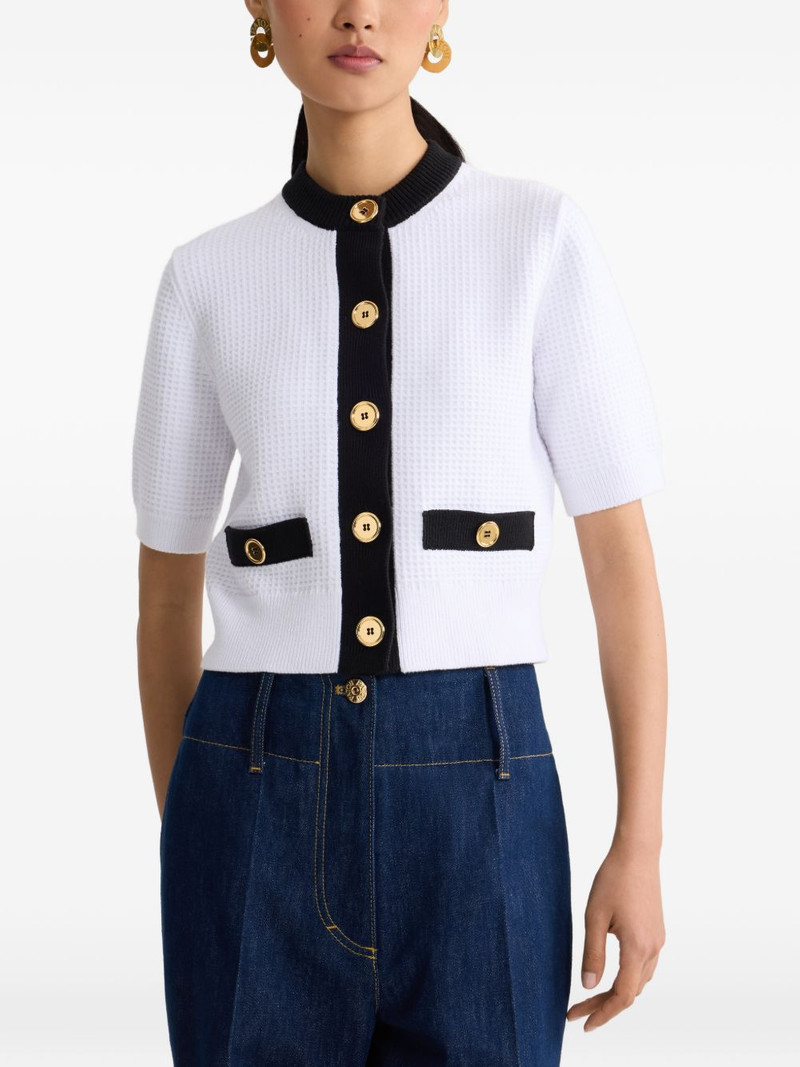 collarless textured top 4