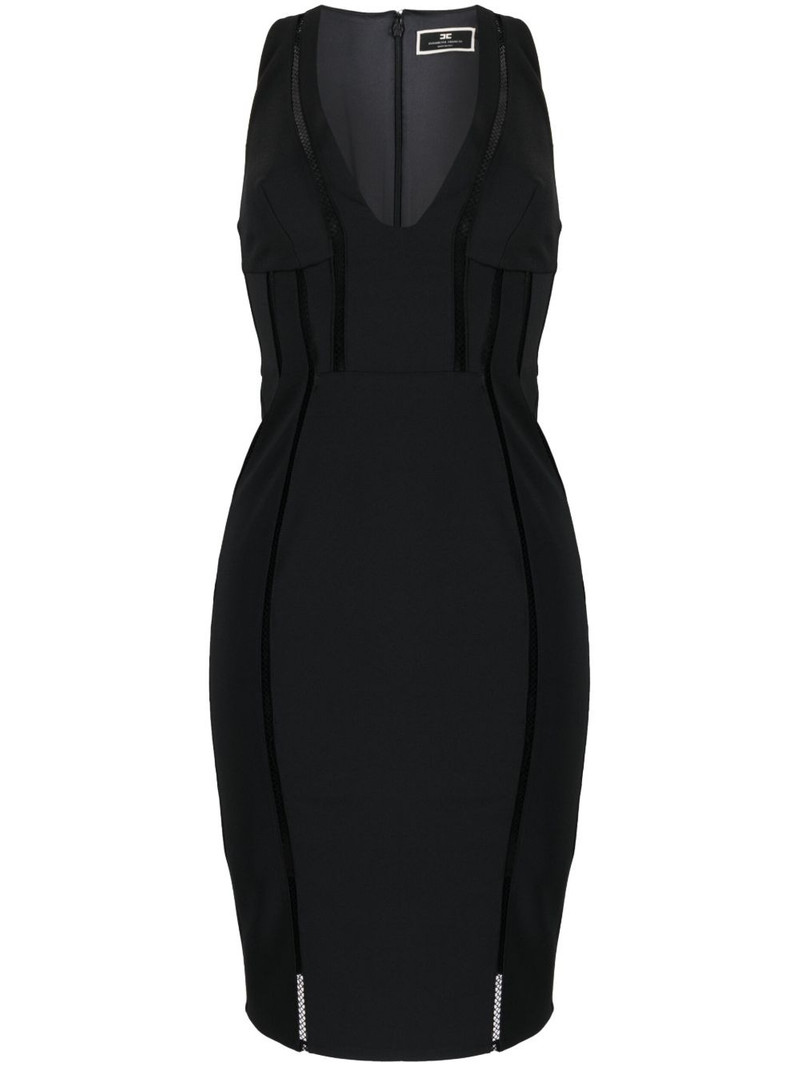 lace-trim midi dress 1