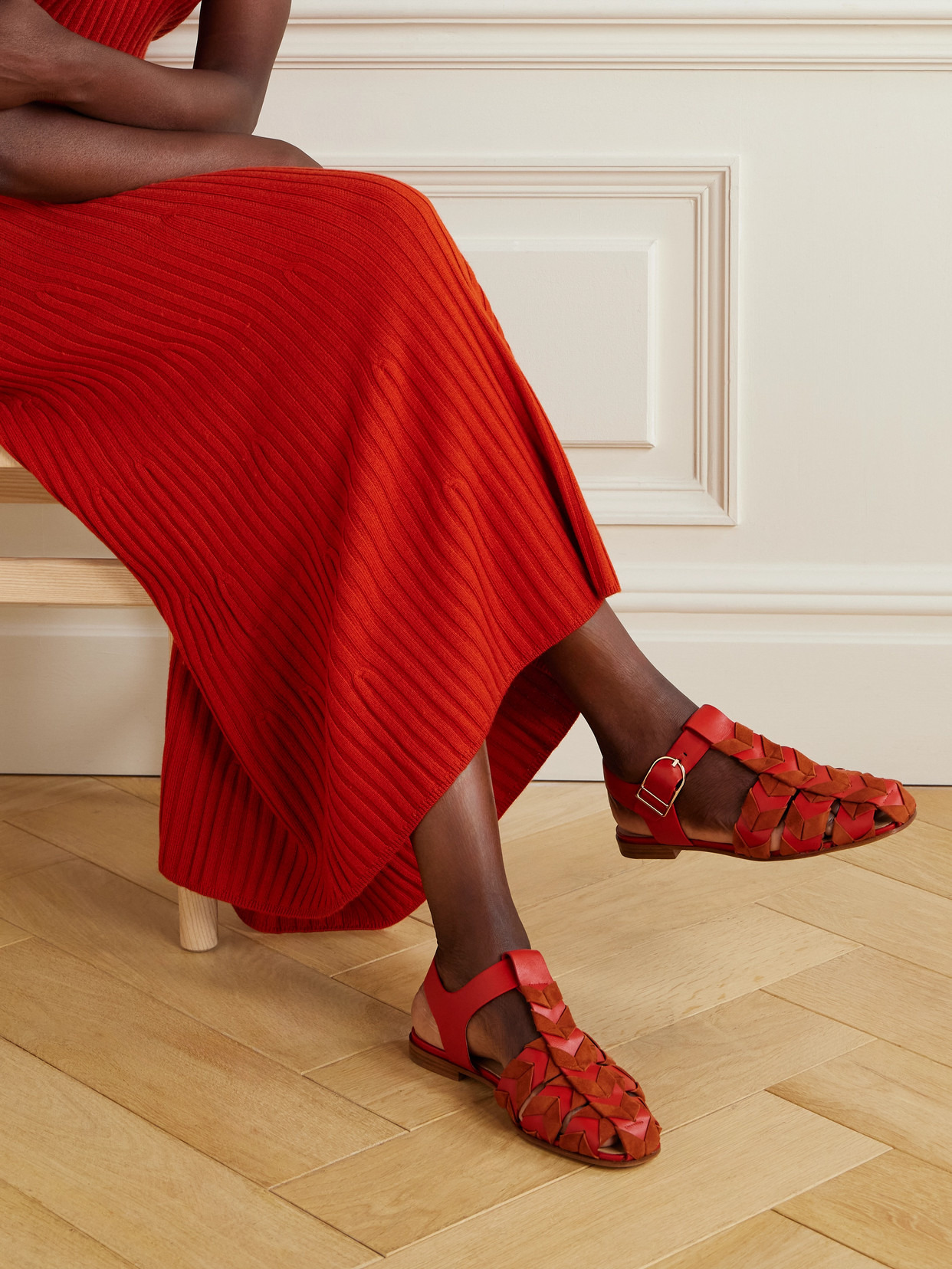 Willow Suede-trimmed Leather Sandals - 2