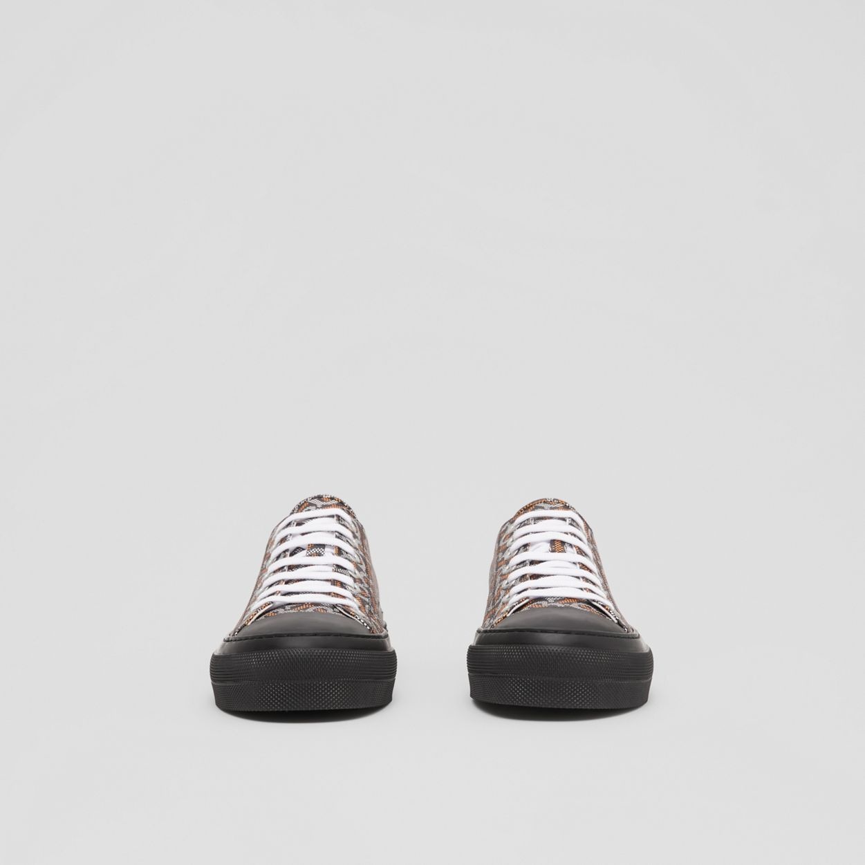 Monogram Print Cotton Blend Sneakers - 4