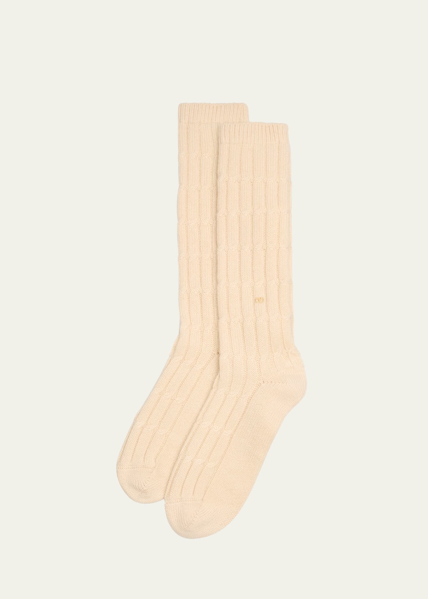 Men's Cashmere-Blend Crew Socks - 1