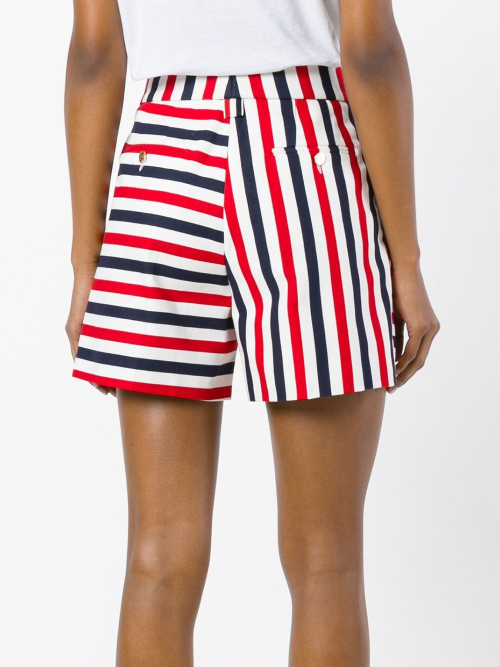 striped mini shorts - 4