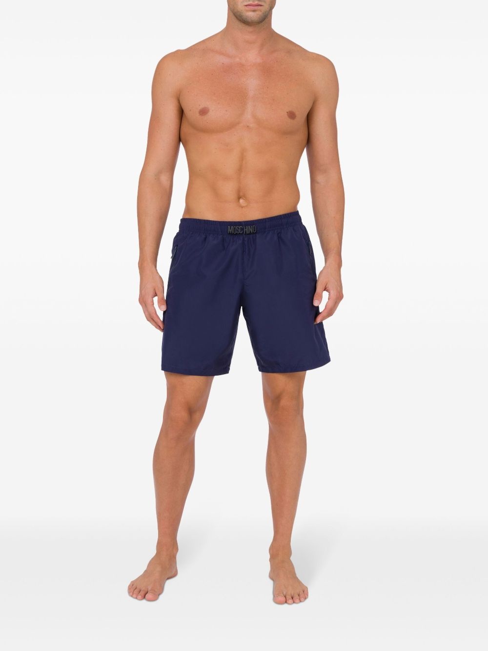 logo-patch swim shorts - 3