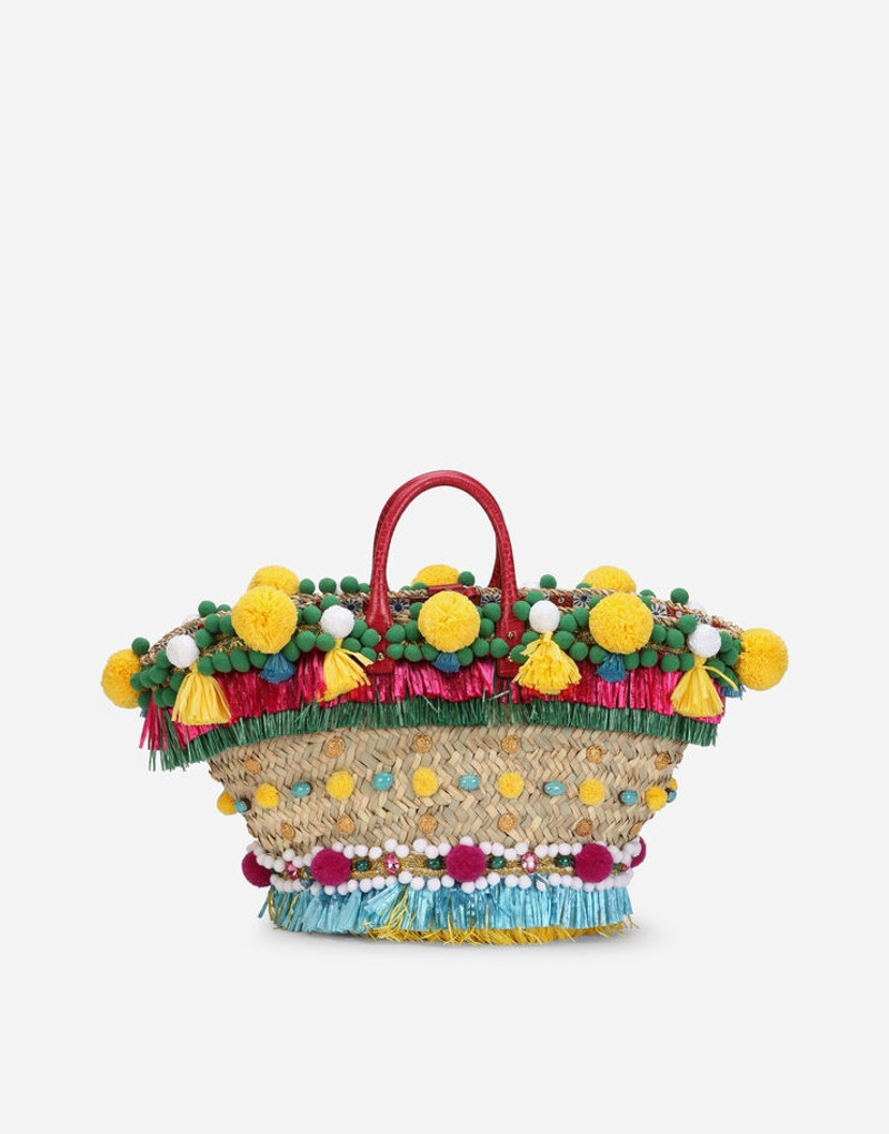 Straw Kendra coffa bag with embroidery 4