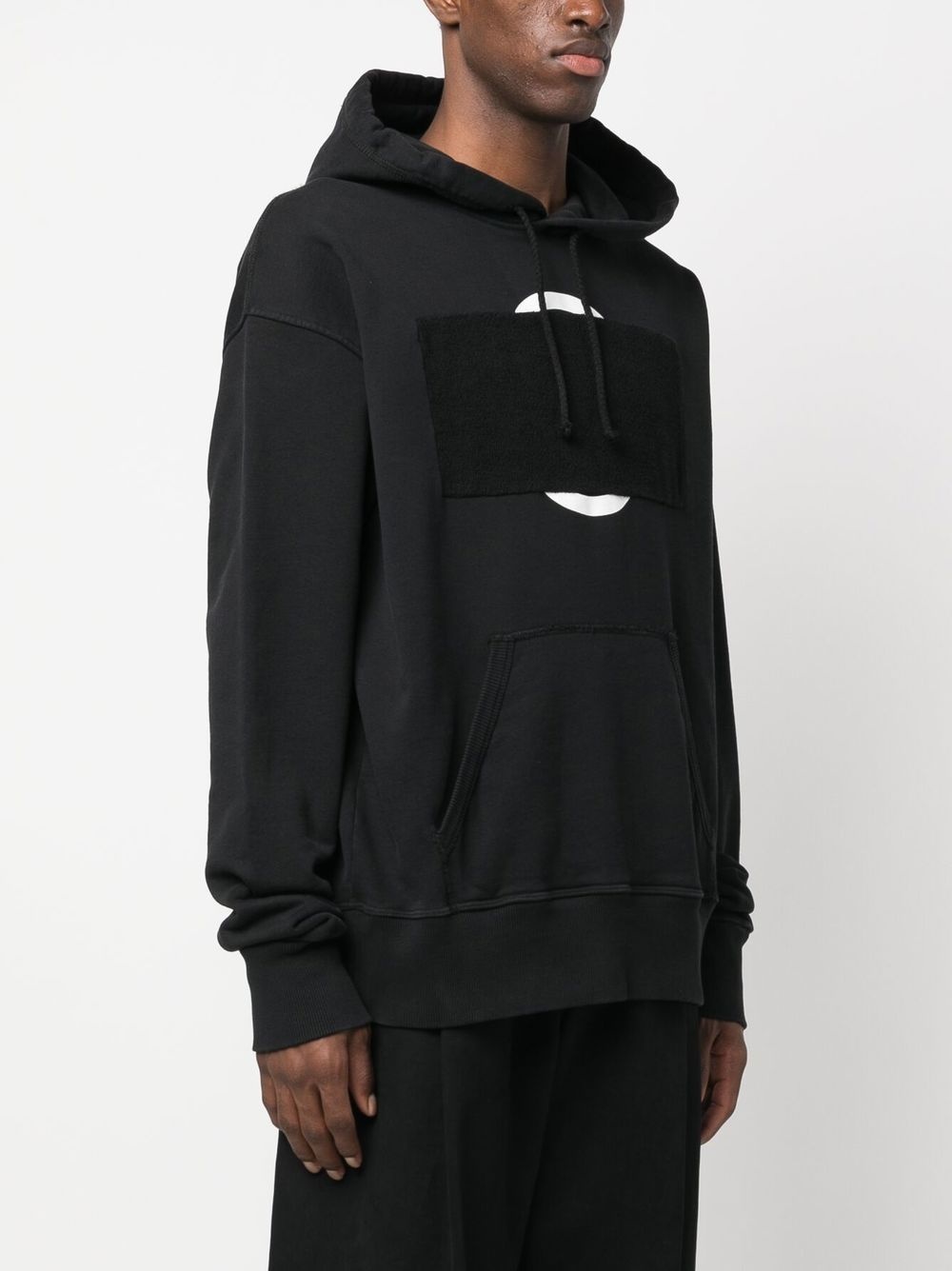 patch design cotton hoodie - 3