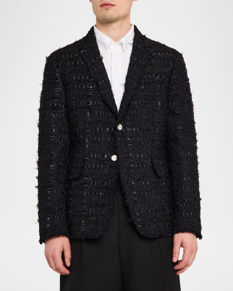 Men's Unconstructed Frayed Tweed Sport Coat 4