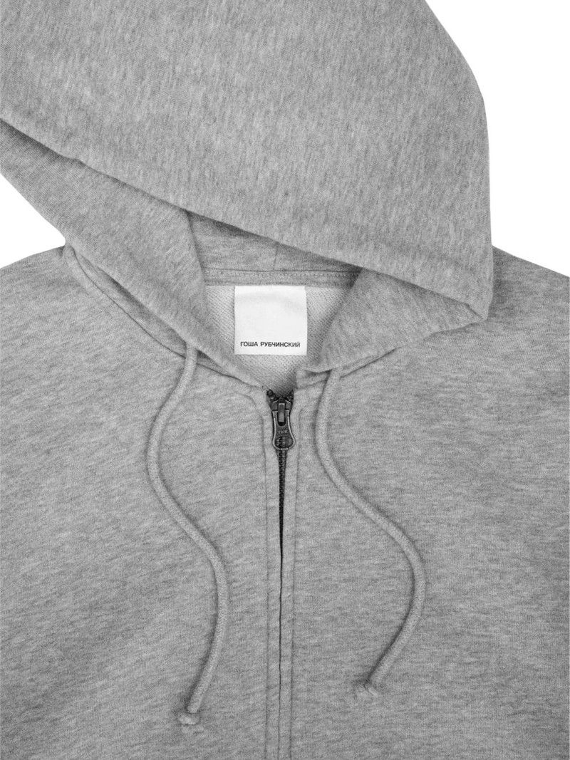 logo-patch zip-up hoodie 3