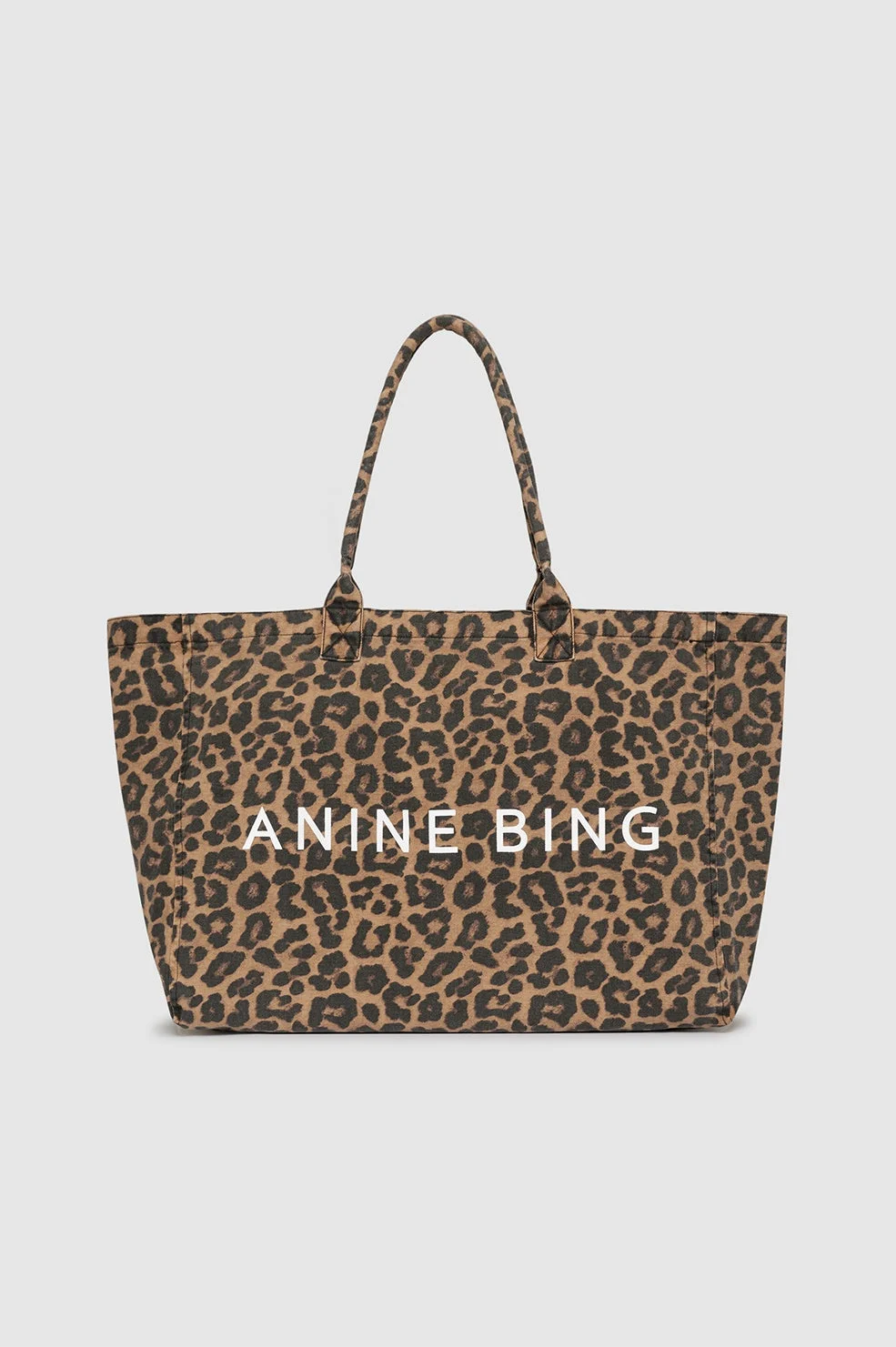 Leo Canvas Tote - Black And Brown Leopard - 1