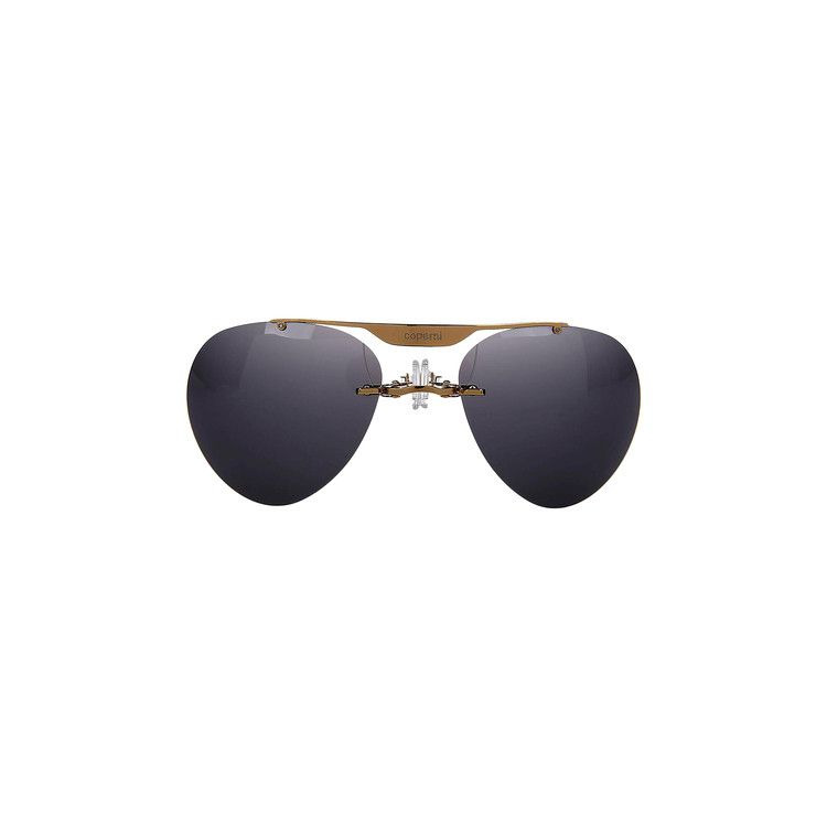 CLIP ON AVIATOR SUNGLASSES (BLACK) - 2
