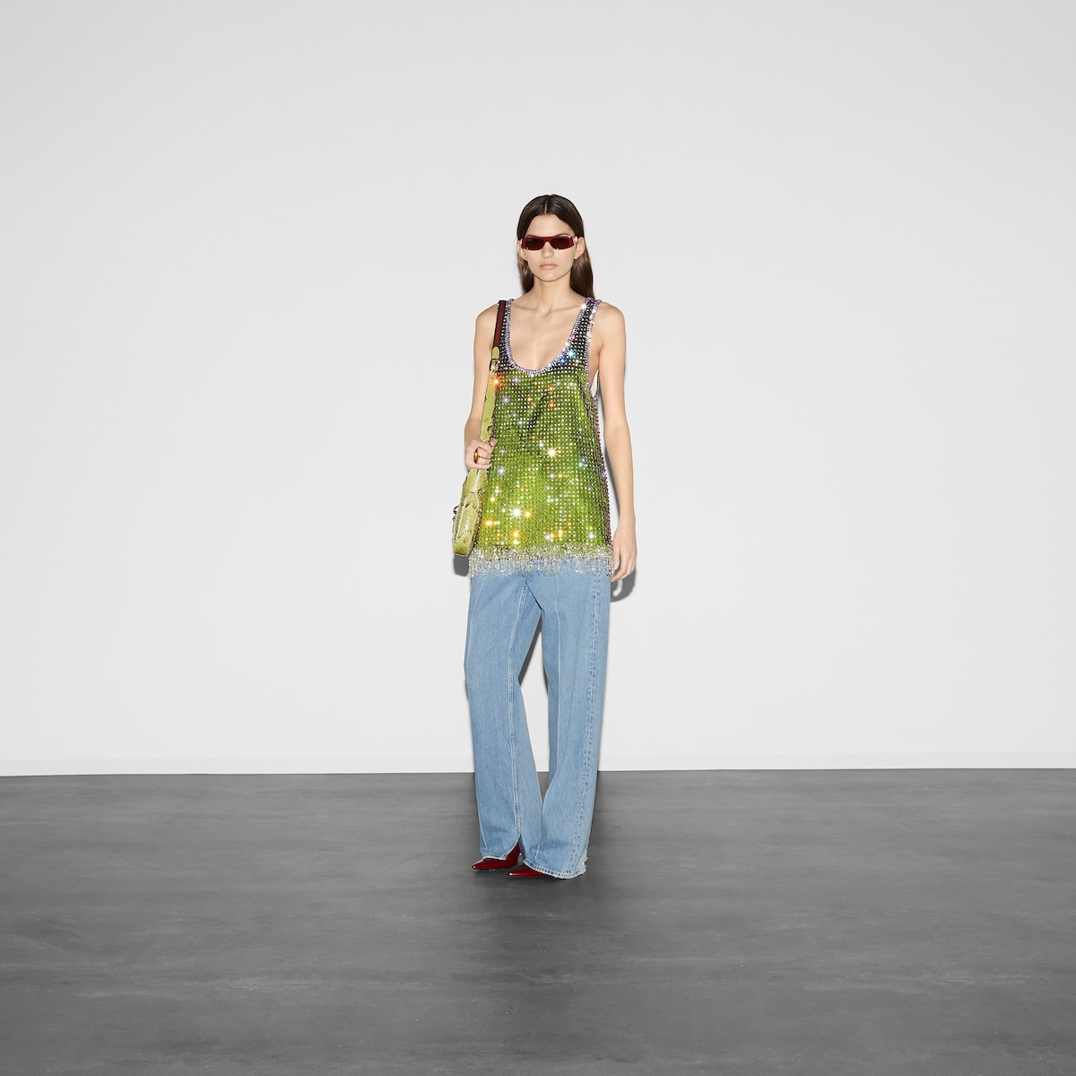 Silk dress with crystal embroidery - 2