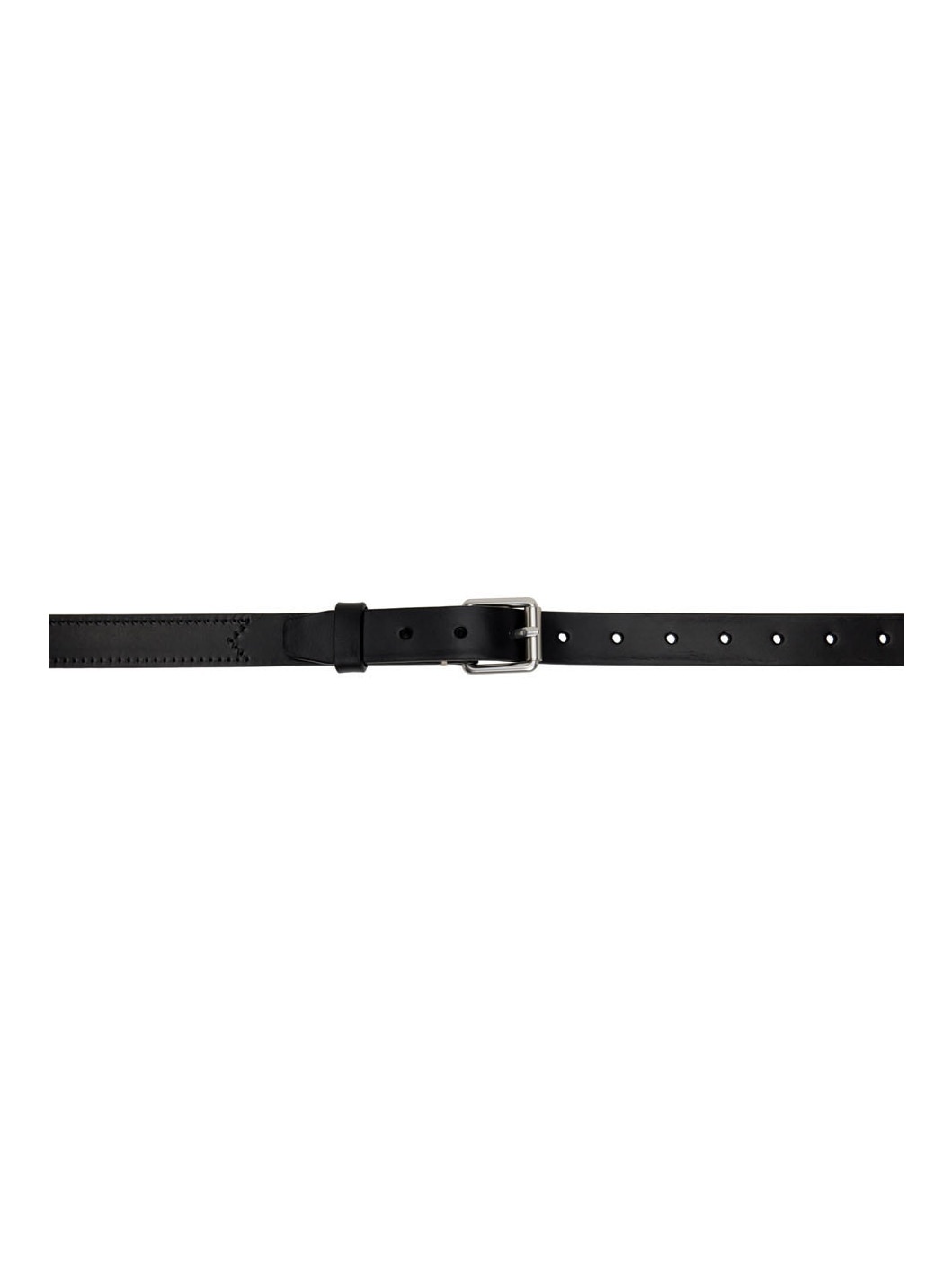 Black Reversed Thin Belt - 1