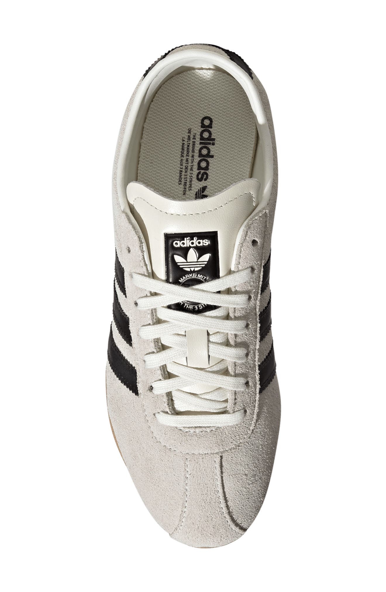 adidas Tokyo Low Top Suede Sneaker in Off White/Black/Gold Met at Nordstrom - 4