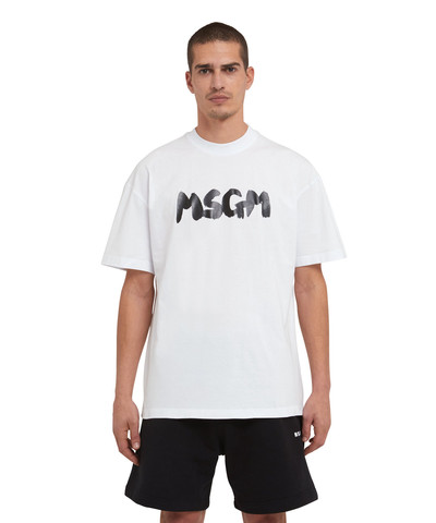MSGM T-Shirt with new brushstroke logo outlook