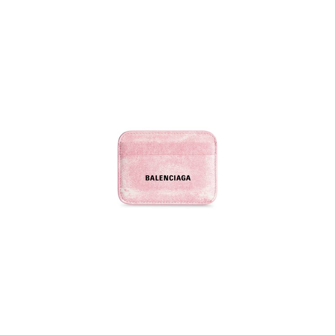Women's Cash Card Holder Denim Printed  in Pink - 1