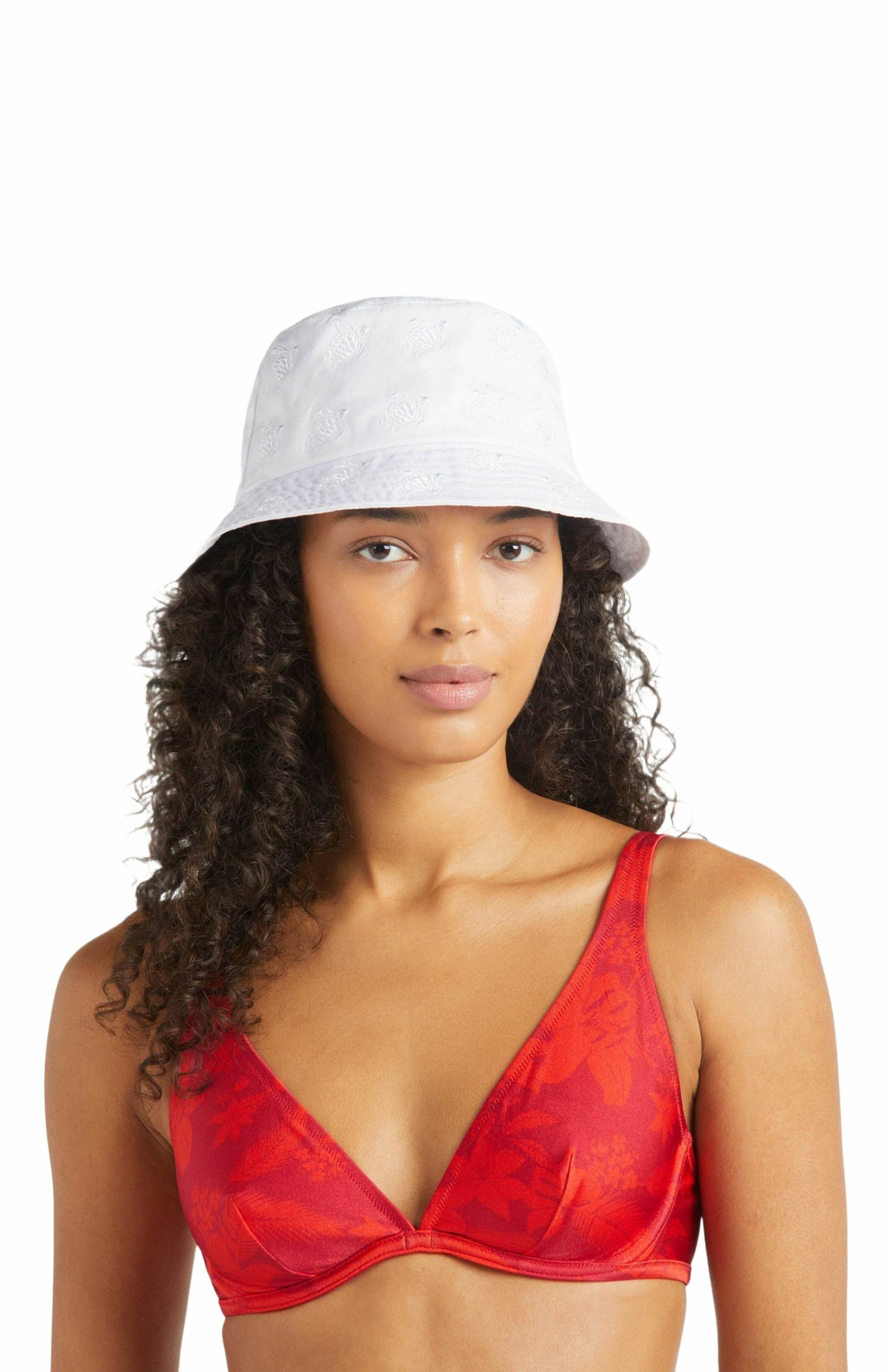 Vilebrequin Embroidered Bucket Hat Turtles All Over in Blanc at Nordstrom - 4