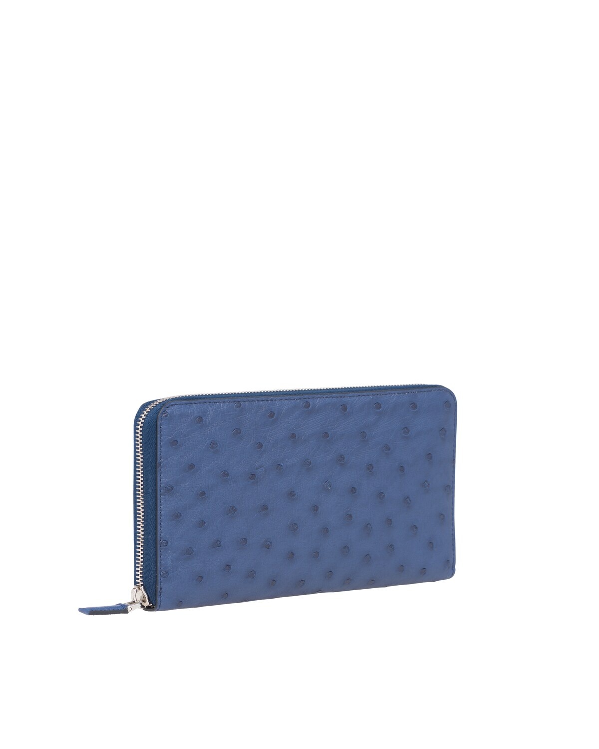 Ostrich Leather Zip Around Wallet - 4