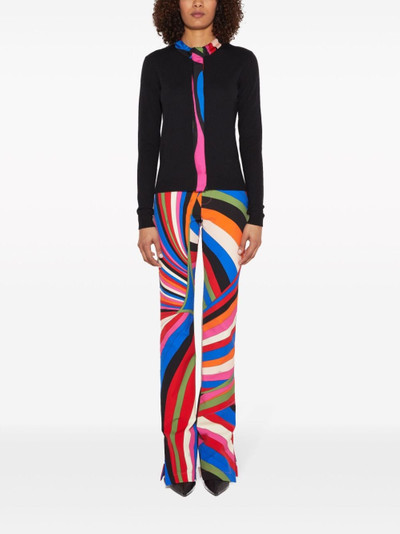 PUCCI Marmo-print virgin-wool cardigan outlook