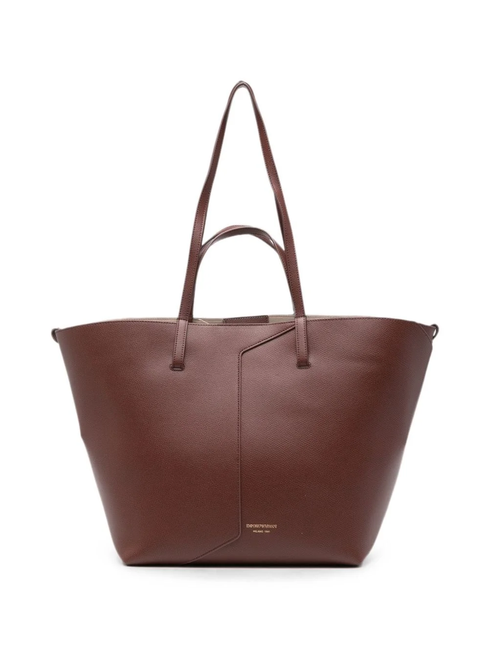 Medium leather tote bag - 1