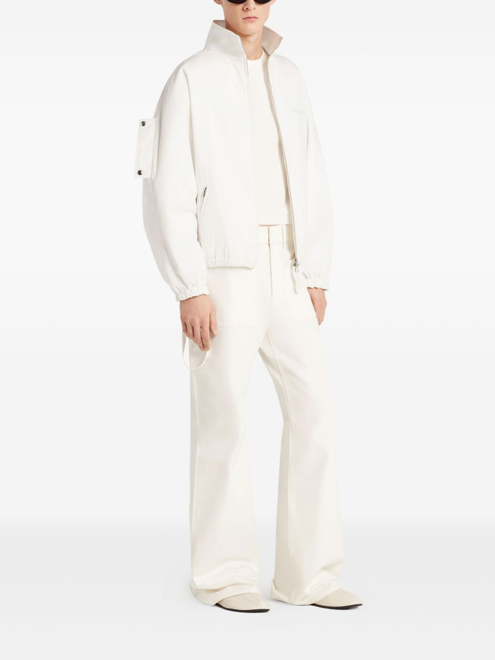 zippered cropped jacket - 3