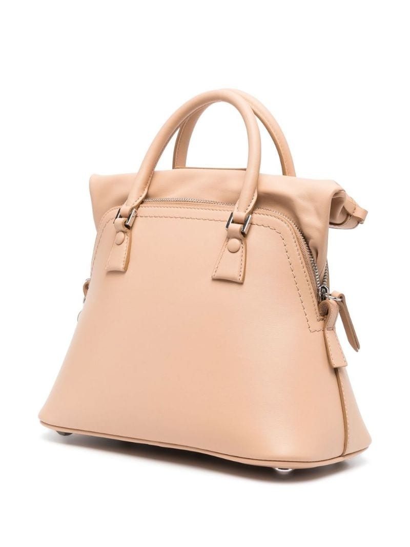 key-detail leather tote bag - 3