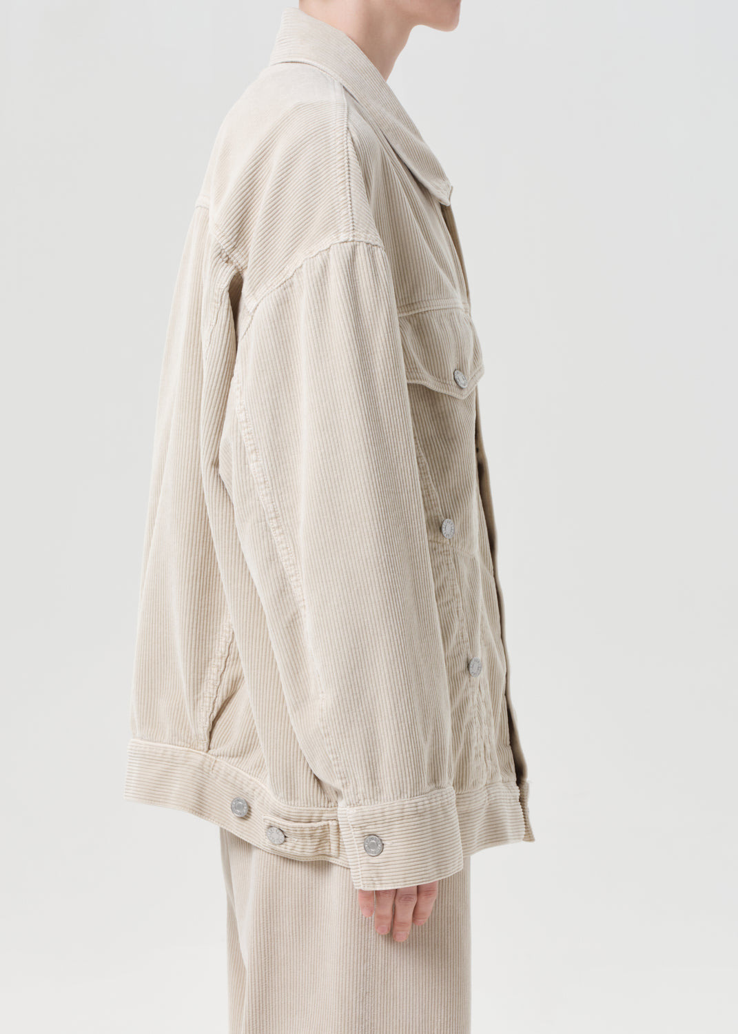 REWORKED WAYNE JACKET (CORDUROY) IN RICE GRASS - 3