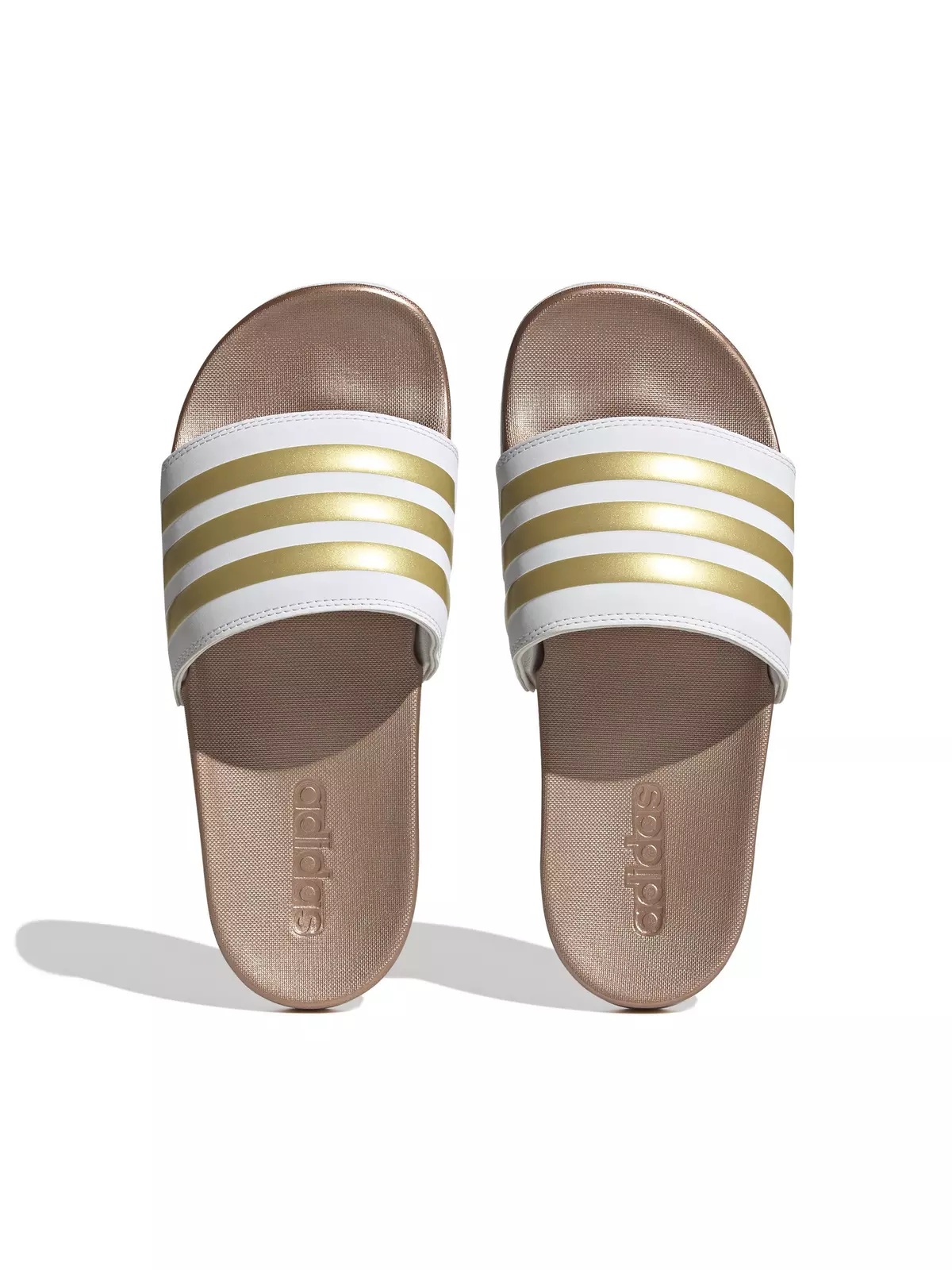 Adilette Comfort "Cloud White/Cloud White/Matte Gold" Women's Slide - 5