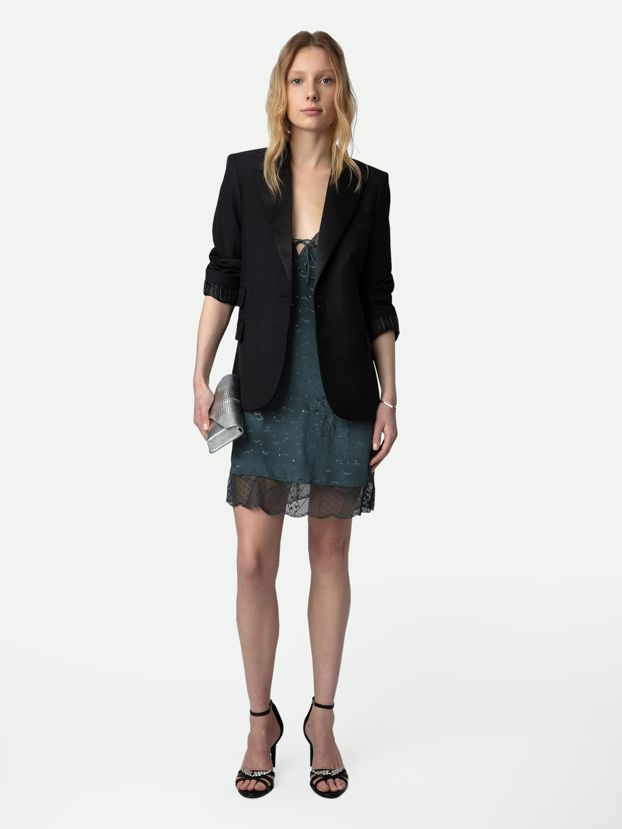 Calissa Silk Jacquard Dress - 2
