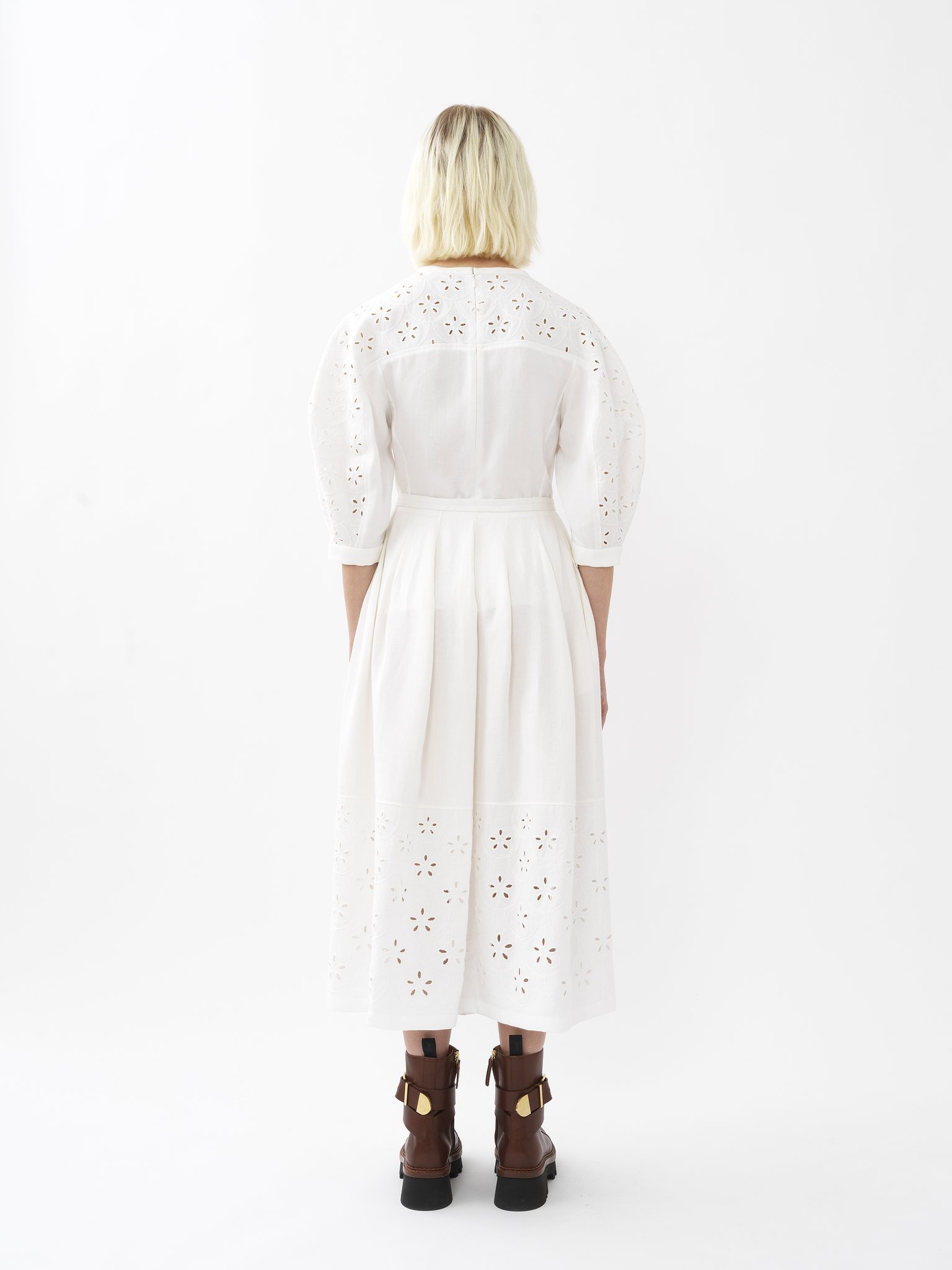 EMBROIDERED MID-LENGTH SKIRT - 4