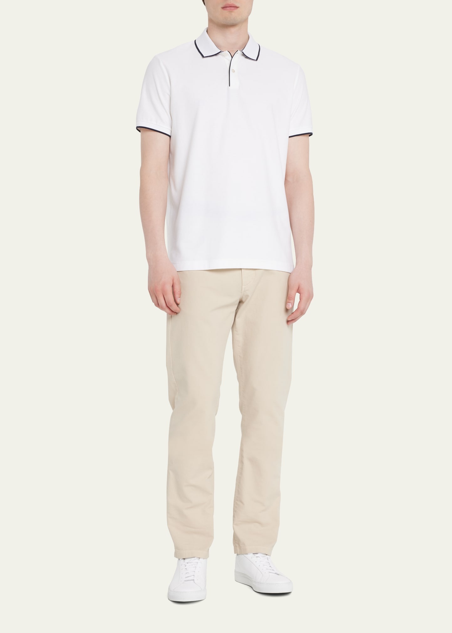 Men's Brentwood Tipped Jersey Pique Polo Shirt - 2