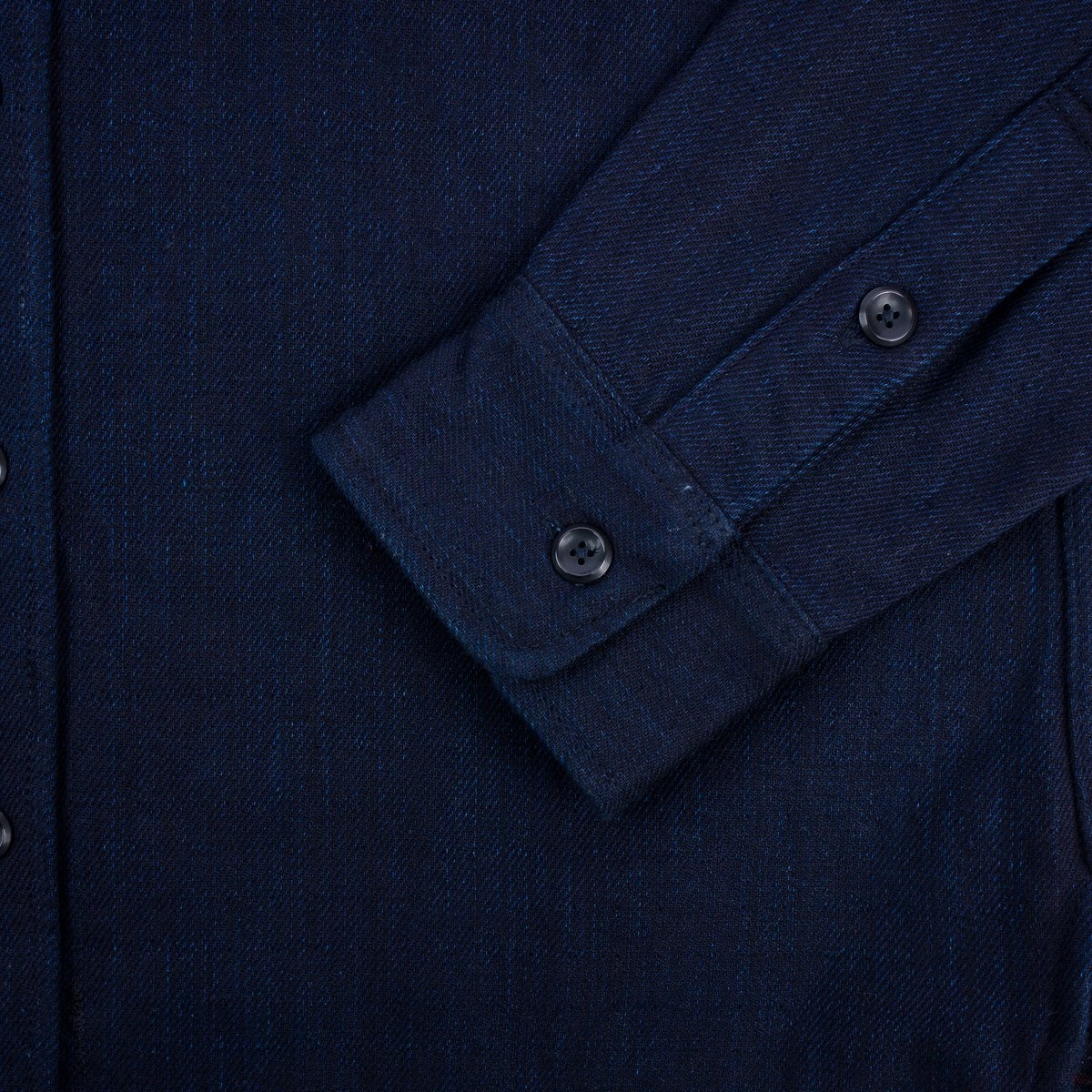 IHSH-374-IND 14oz Double Cloth Work Shirt - Indigo - 11