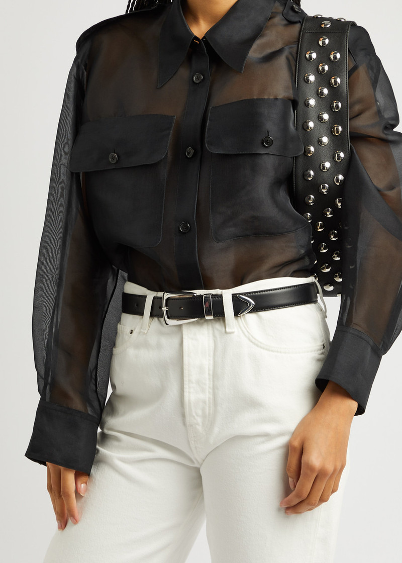 KHAITE Benny leather belt outlook