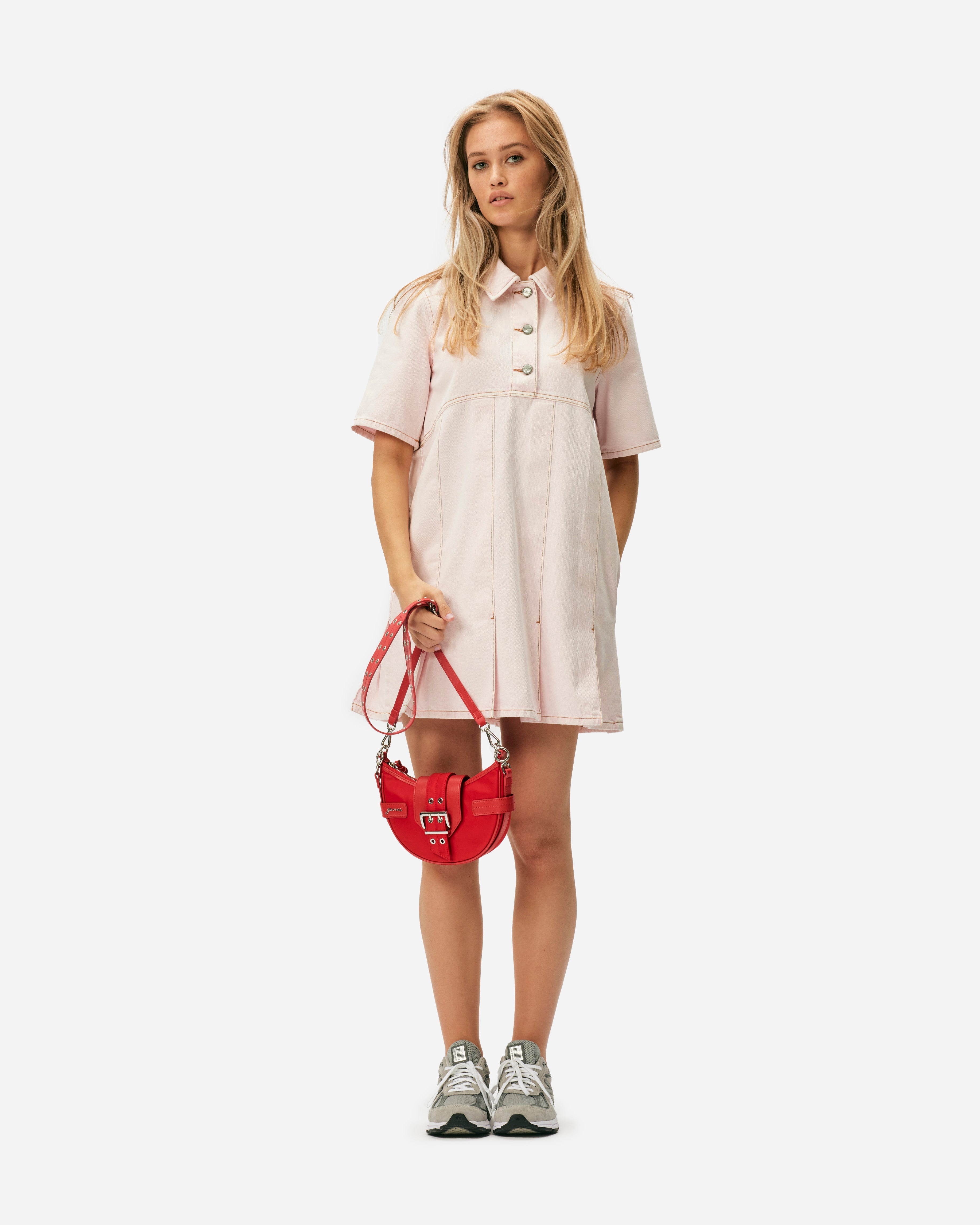Overdyed Denim Mini Dress - 6