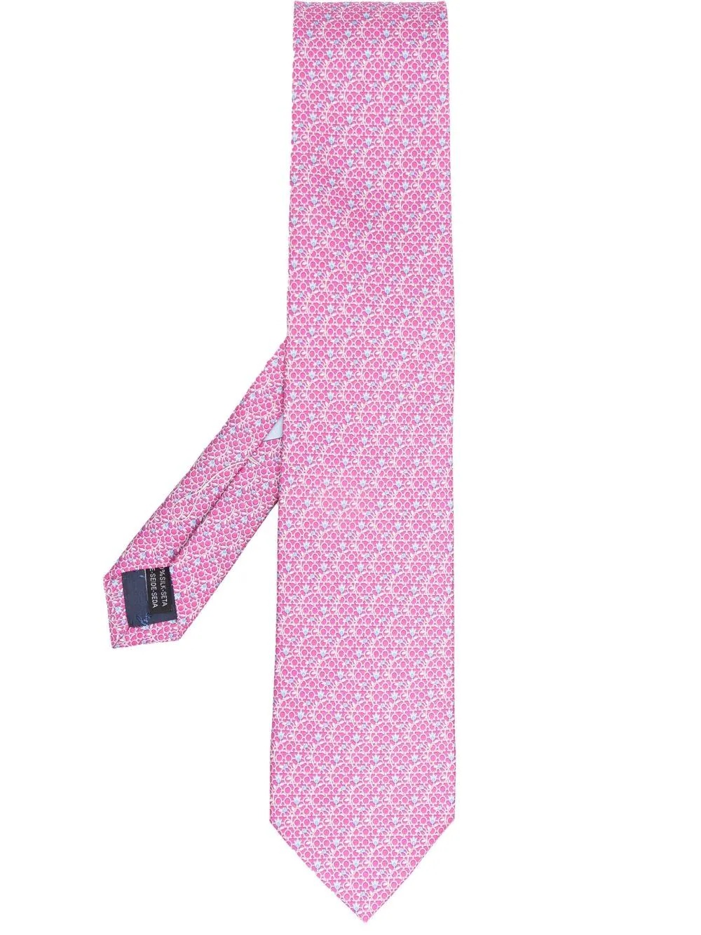 floral-print silk tie - 1