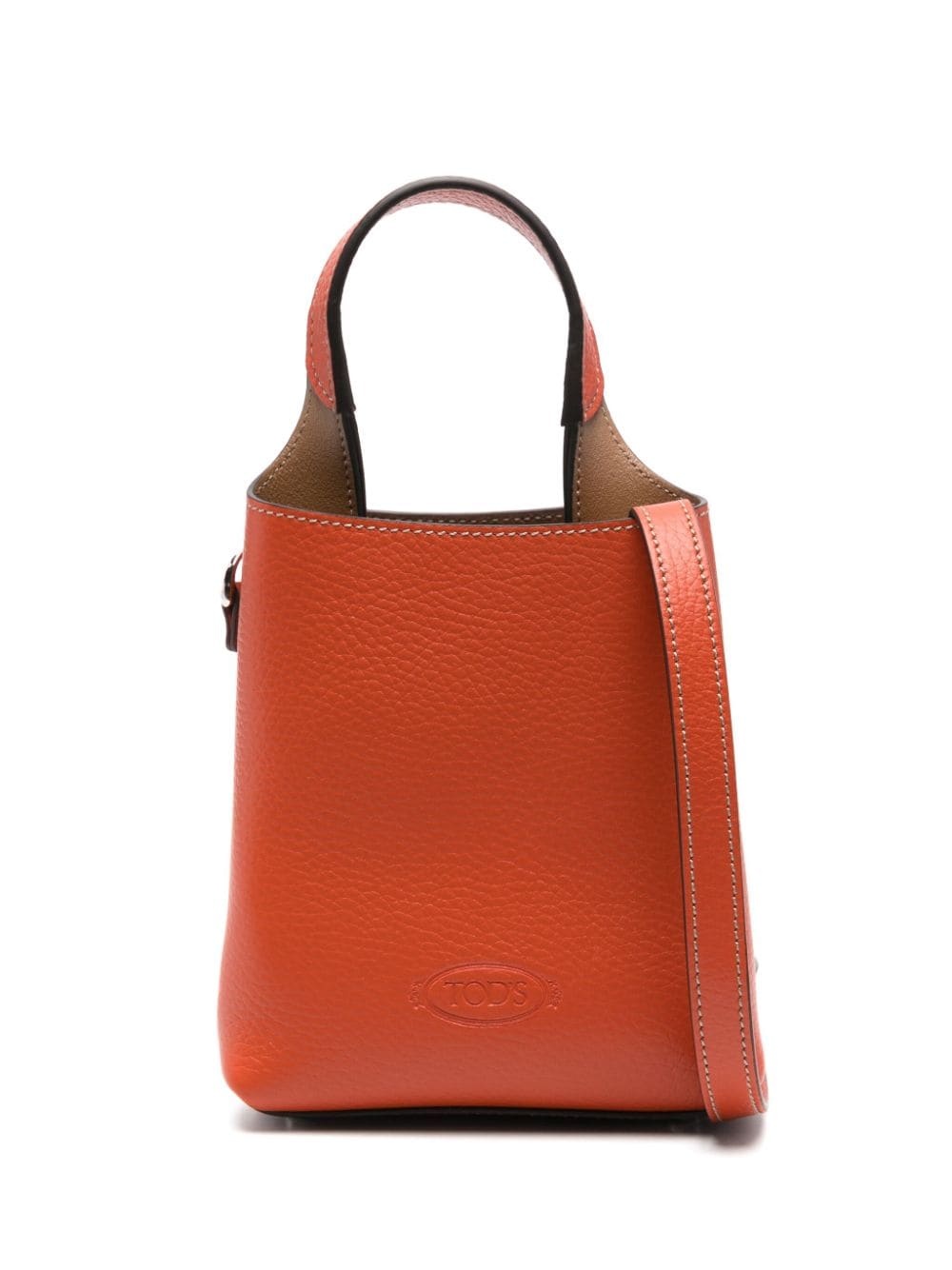 mini leather tote bag - 1