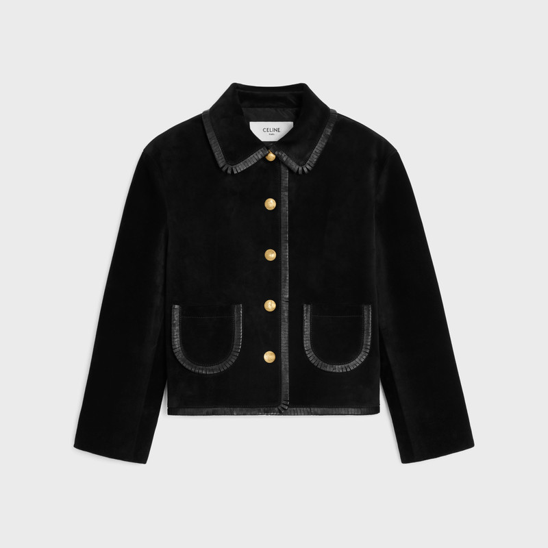 straight blouson jacket IN SUEDE 1