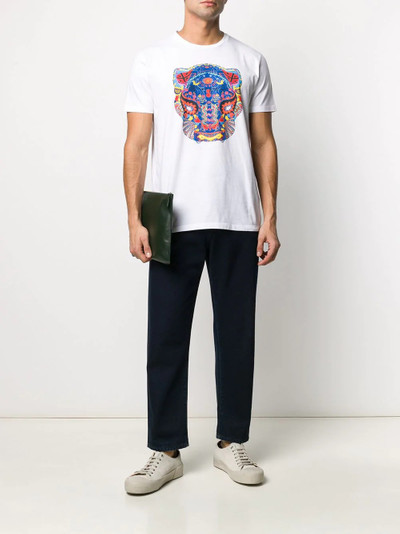 Etro cat print round neck T-shirt outlook