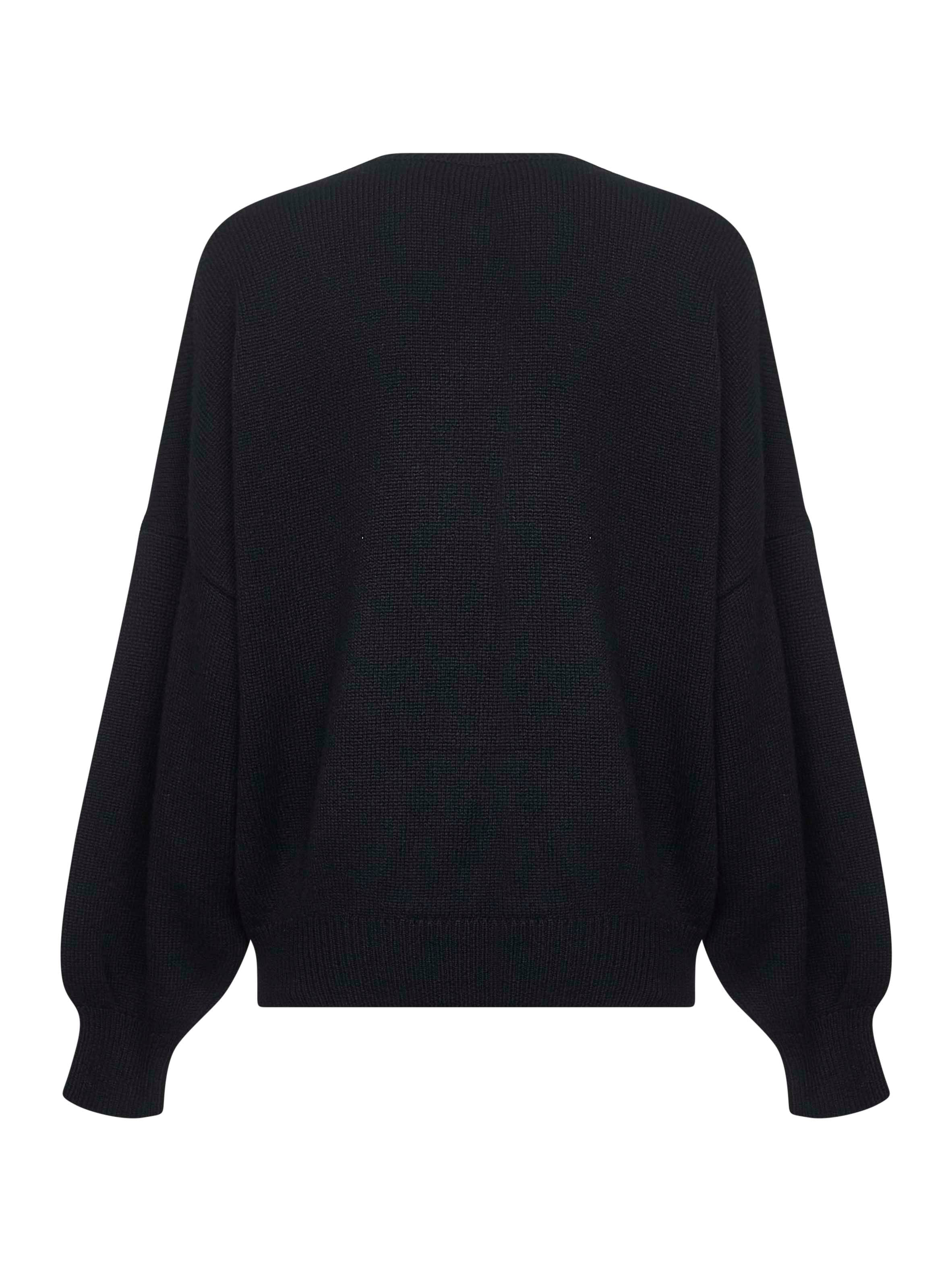 Black cashmere Wolfe sweater - 2