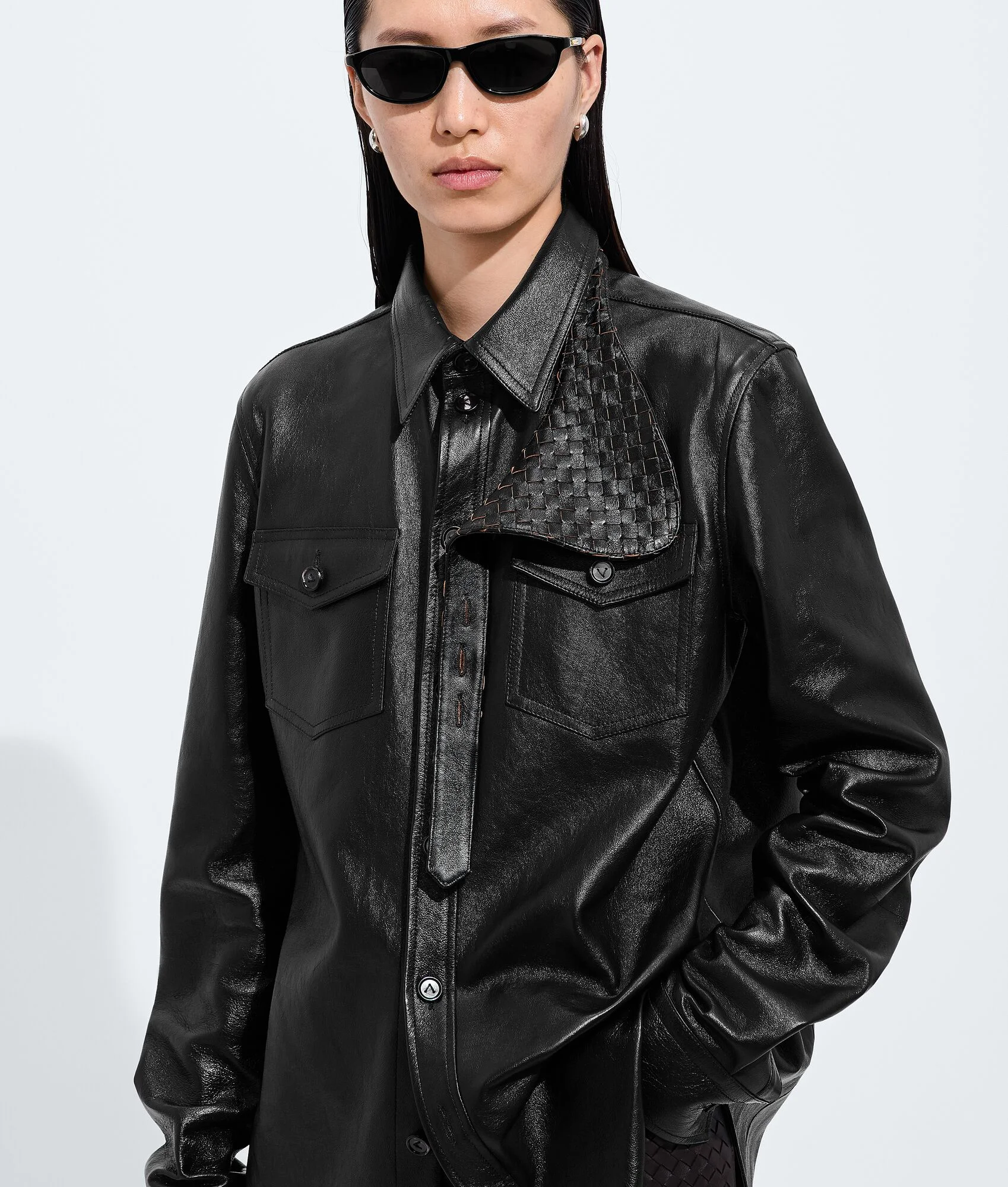 Weathered Leather Shirt - 1