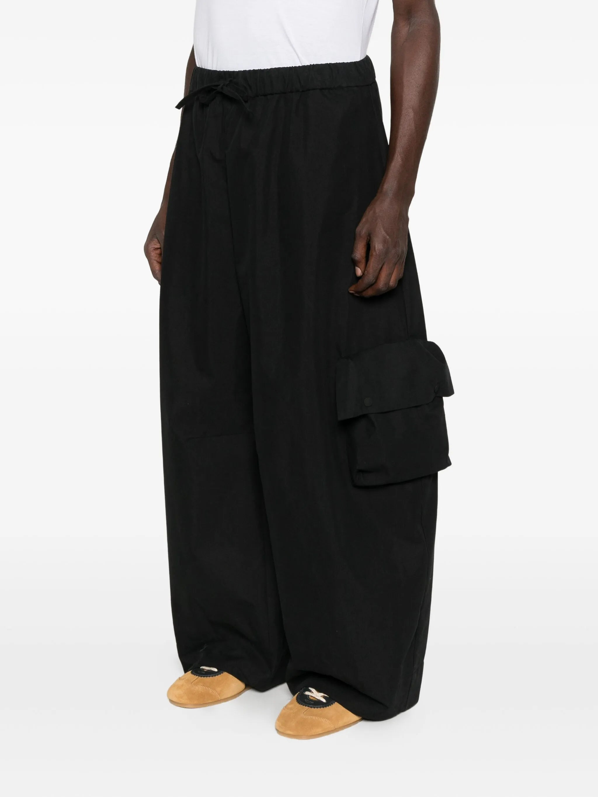 drawstring-fastening multi-pockets trousers - 3