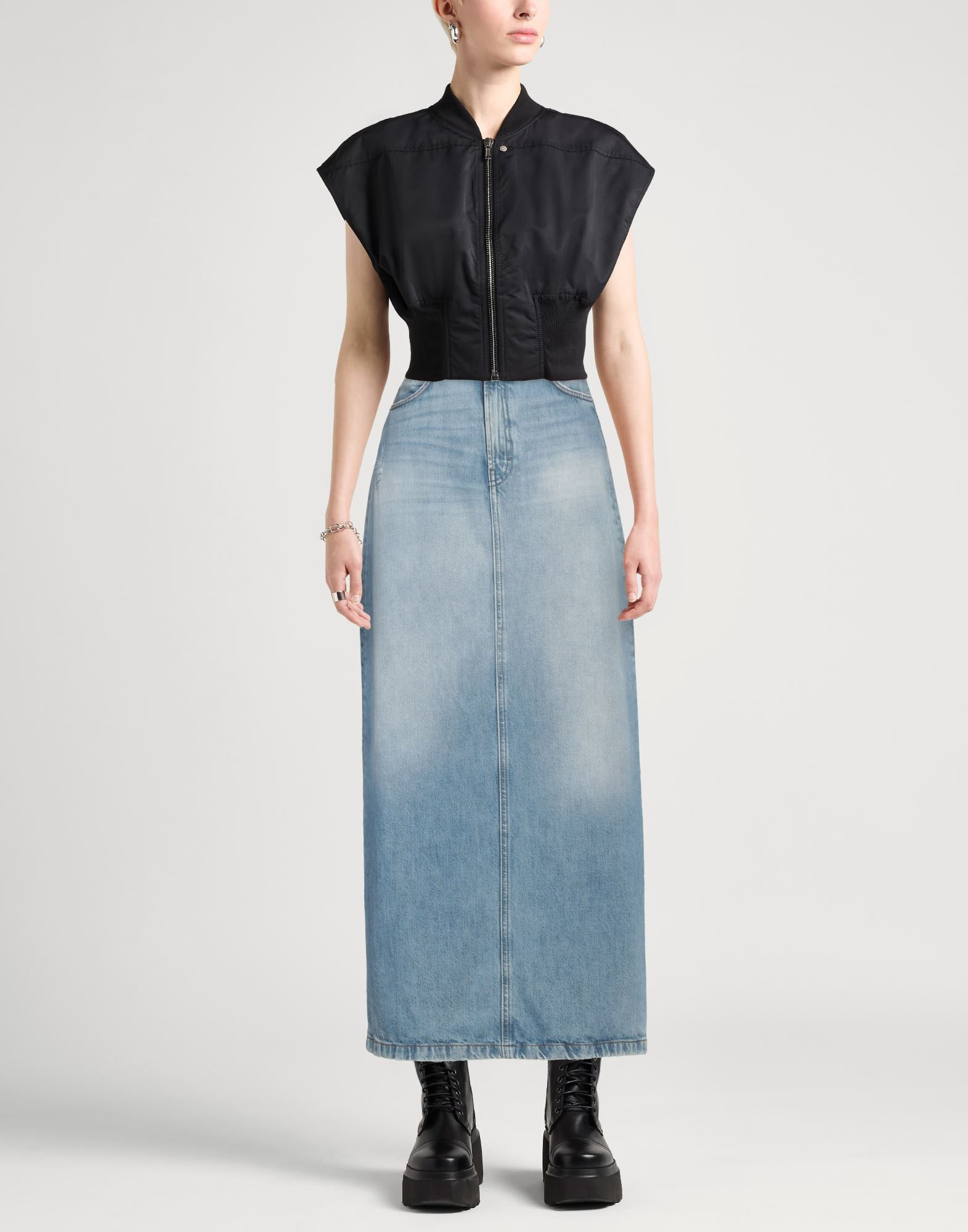 Blue Women's Denim Skirt - 2