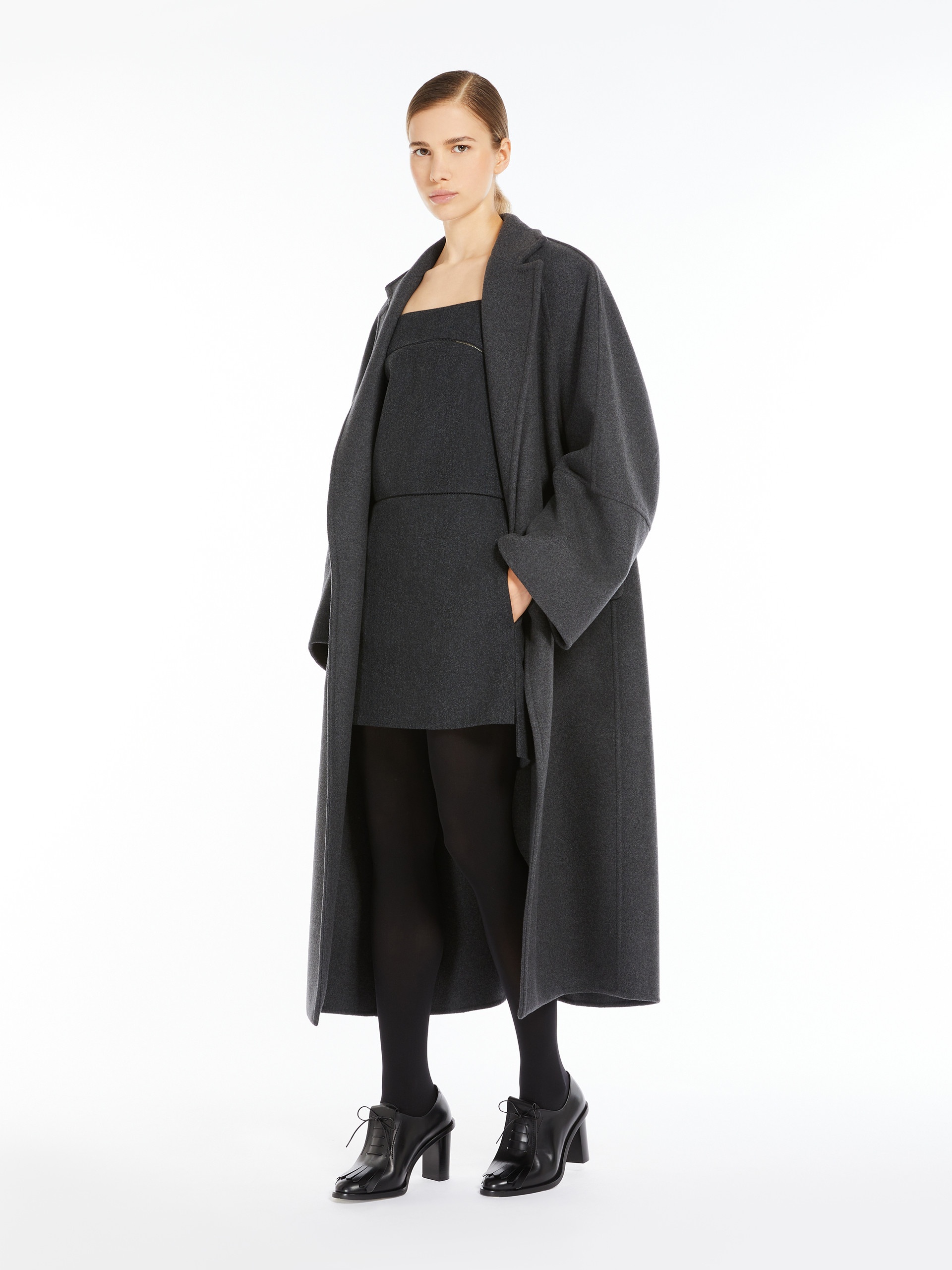 ASBURGO1234 Oversized wool and cashmere coat - 2