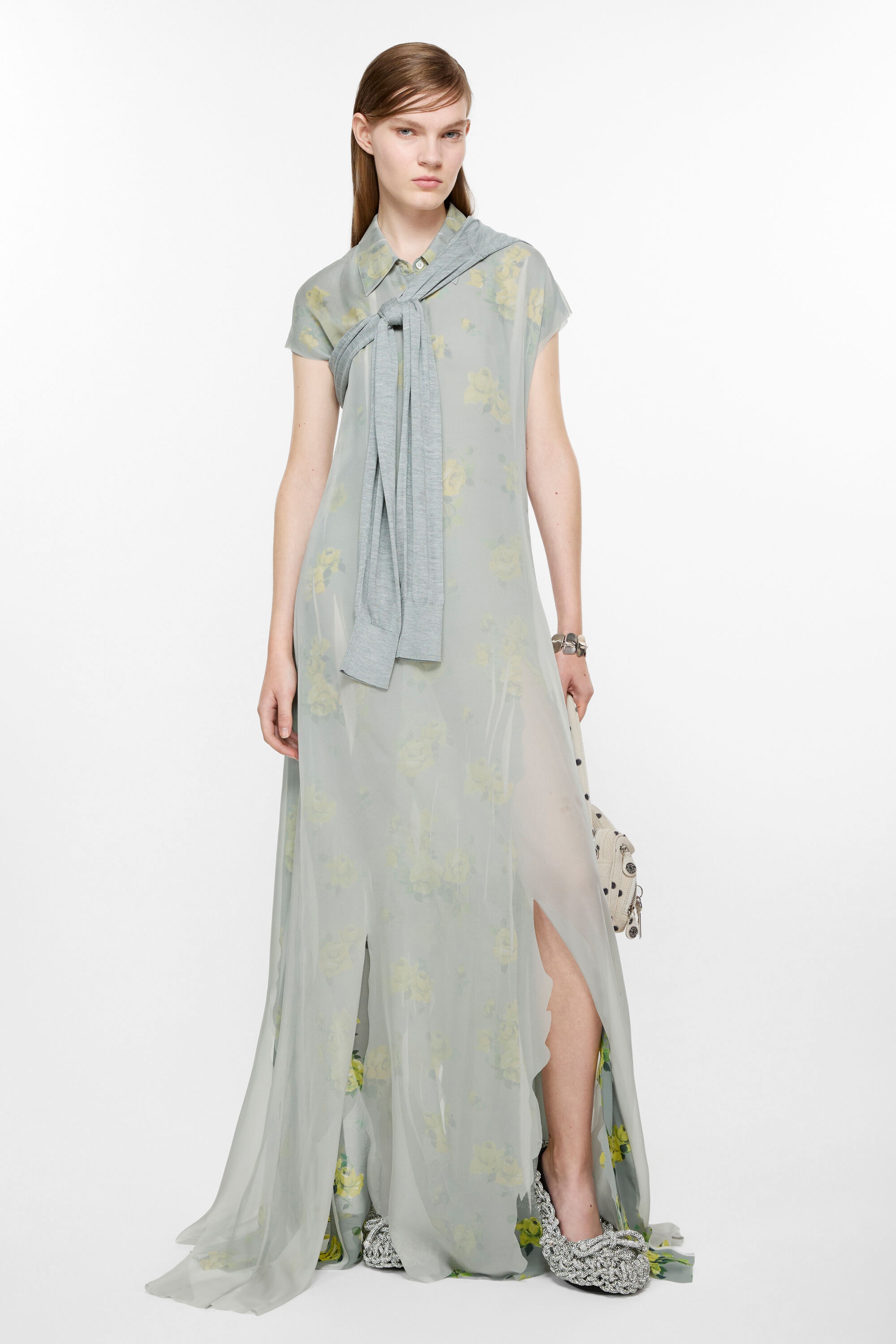 Layered dress - Yellow/grey - 4